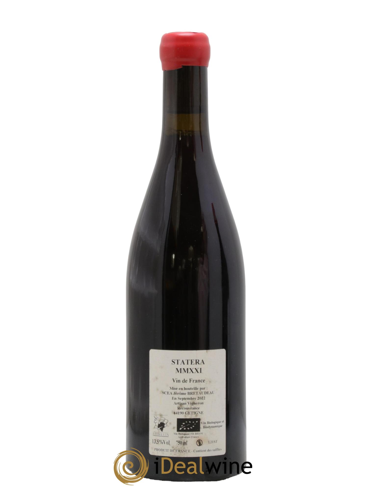 Vin de France Statera Jérôme Bretaudeau - Domaine de Bellevue 2021 - Lotto di 1 bottiglia - 1