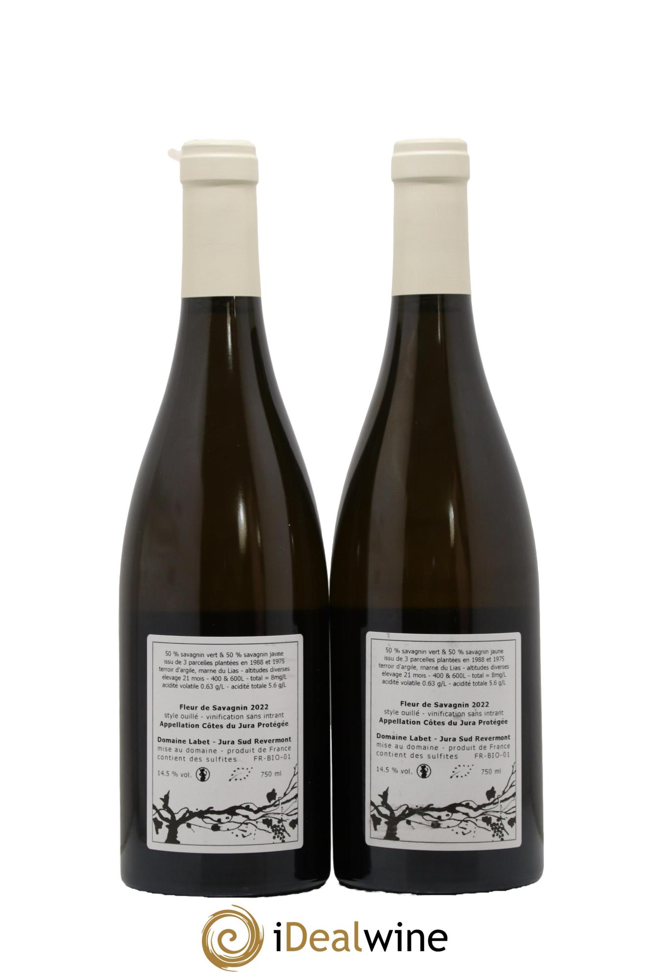 Côtes du Jura Fleur de Savagnin Romain - Julien  - Charline Labet 2022 - Lot of 2 bottles - 1