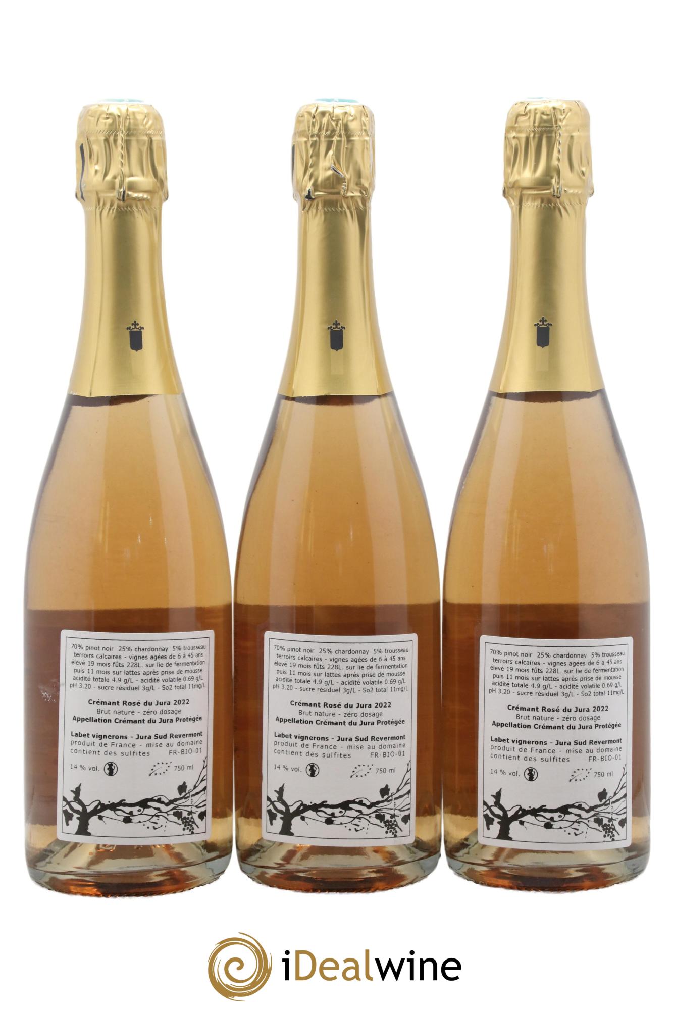 Crémant du Jura Romain - Julien - Charline Labet 2022 - Lotto di 3 bottiglie - 1