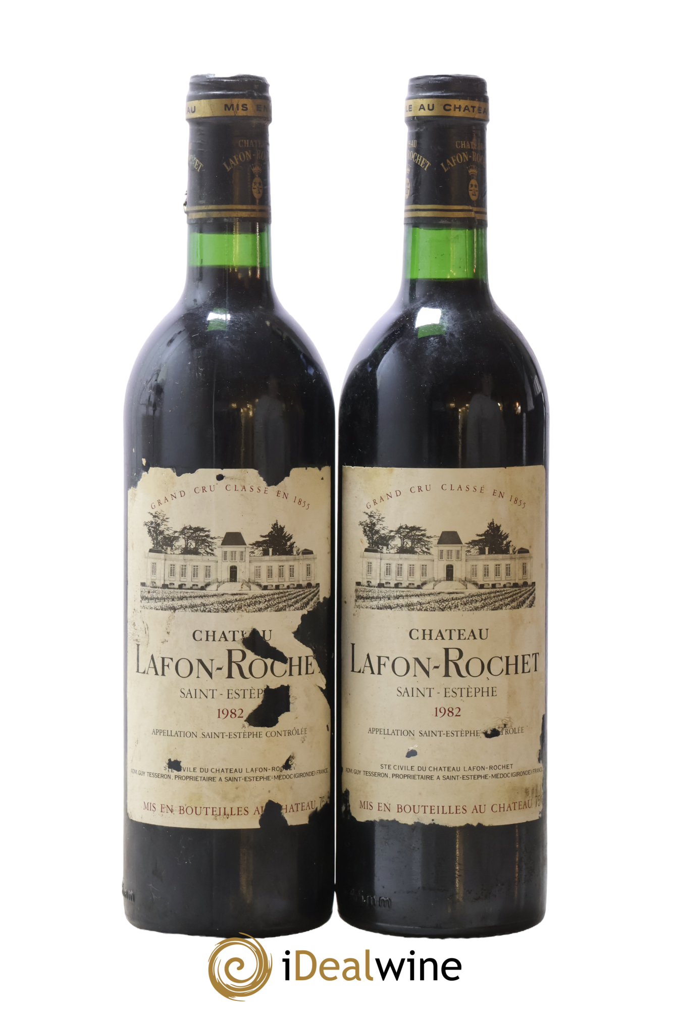 Château Lafon Rochet 4ème Grand Cru Classé 1982 - Lot de 2 bouteilles - 0