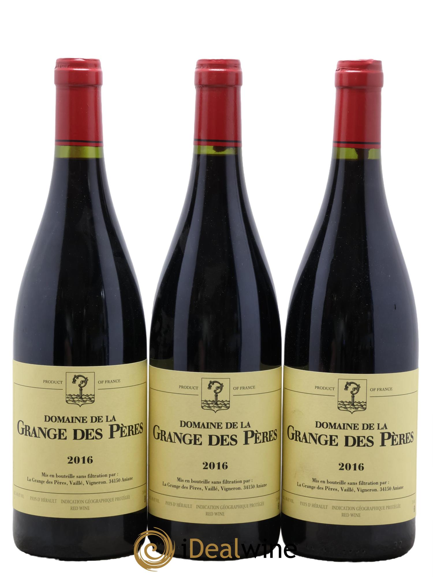 IGP Pays d'Hérault Grange des Pères Laurent Vaillé 2016 - Lot de 3 bouteilles - 0
