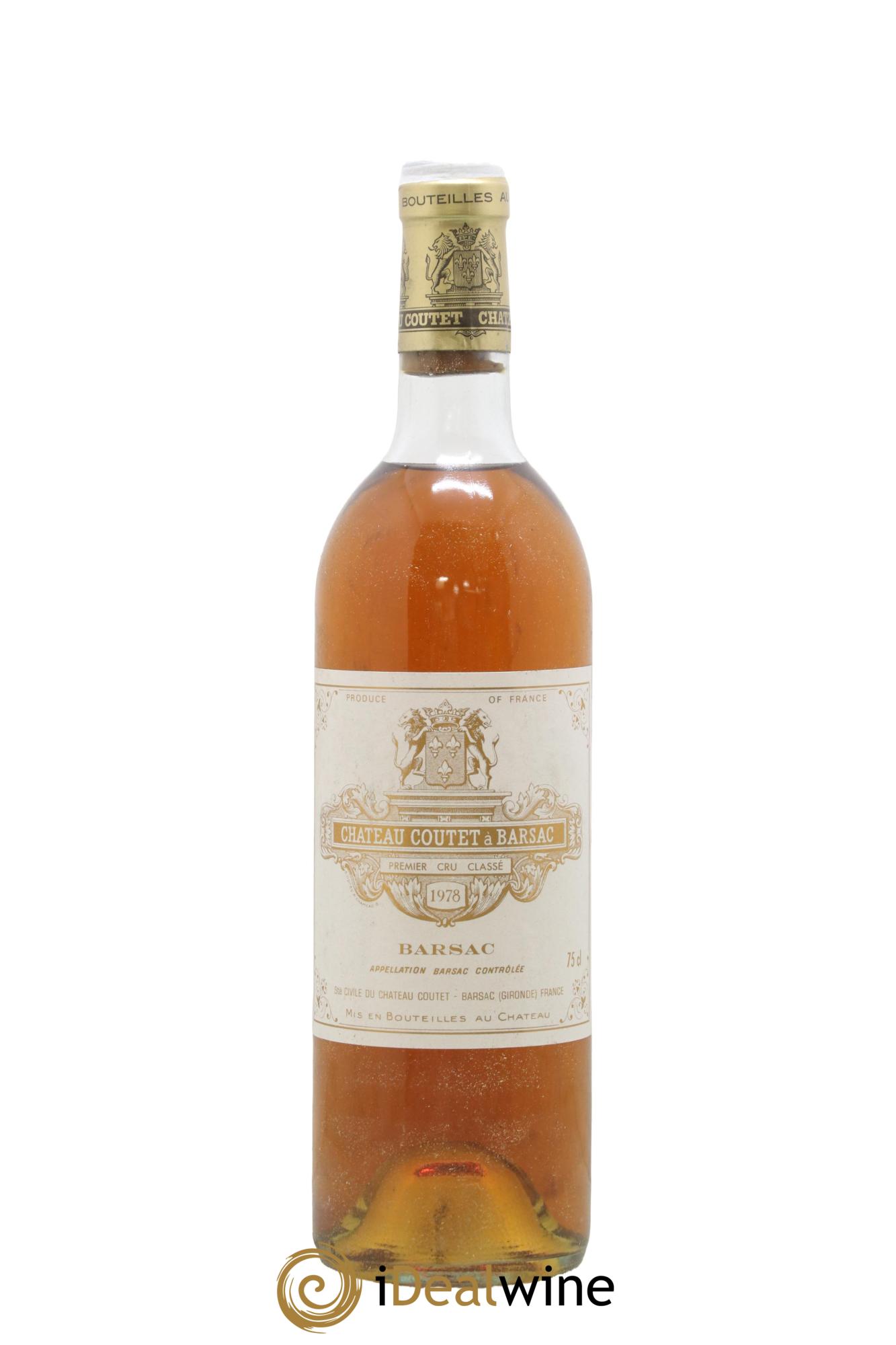 Château Coutet 1er Grand Cru Classé 1978 - Lotto di 1 bottiglia - 0