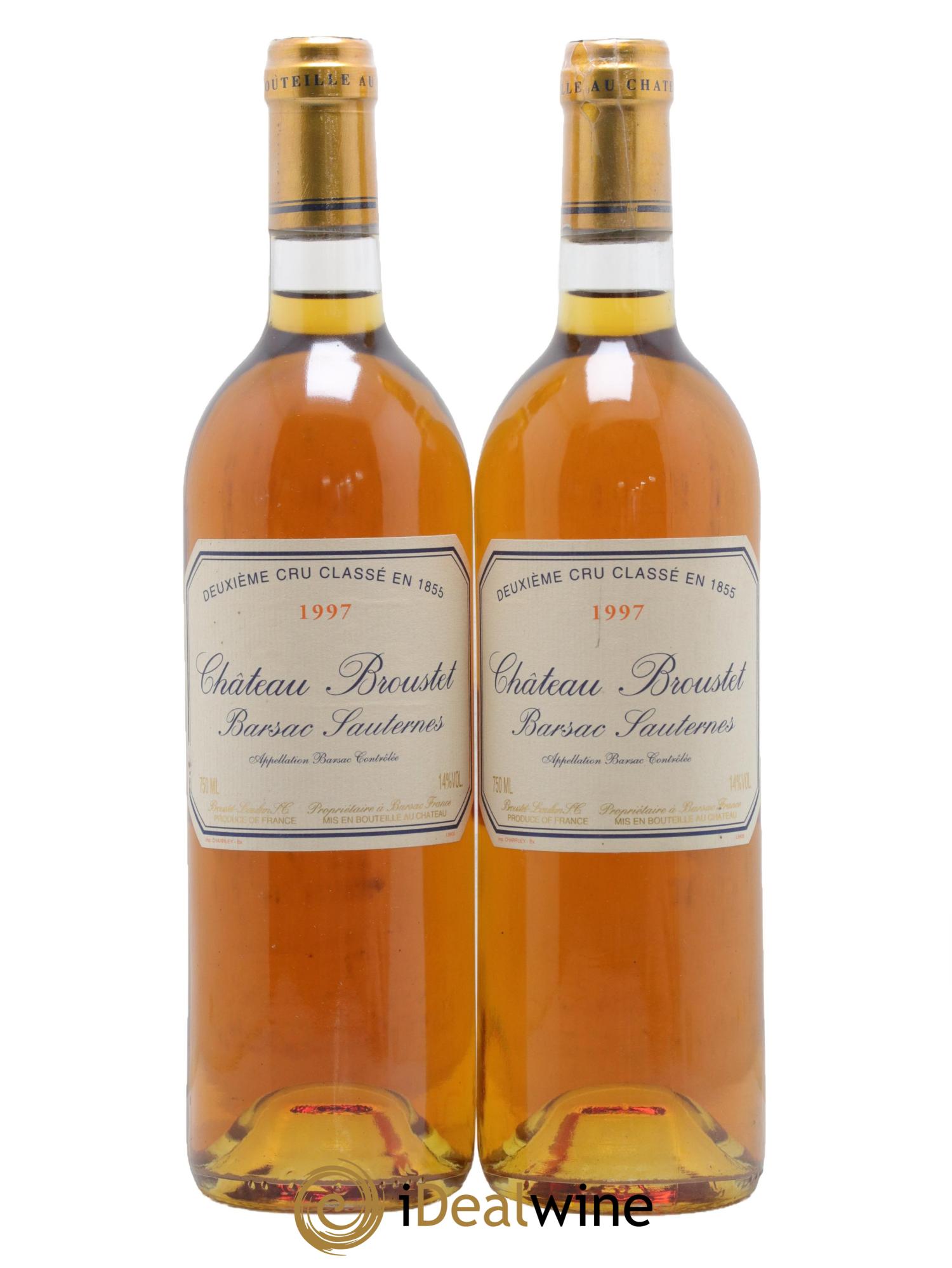 Château Broustet 2ème Grand Cru Classé 1997 - Lotto di 2 bottiglie - 0