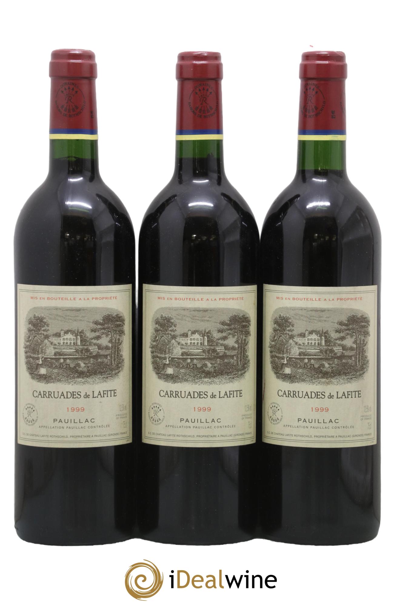 Carruades de Lafite Rothschild Second Vin 1999 - Posten von 3 Flaschen - 0