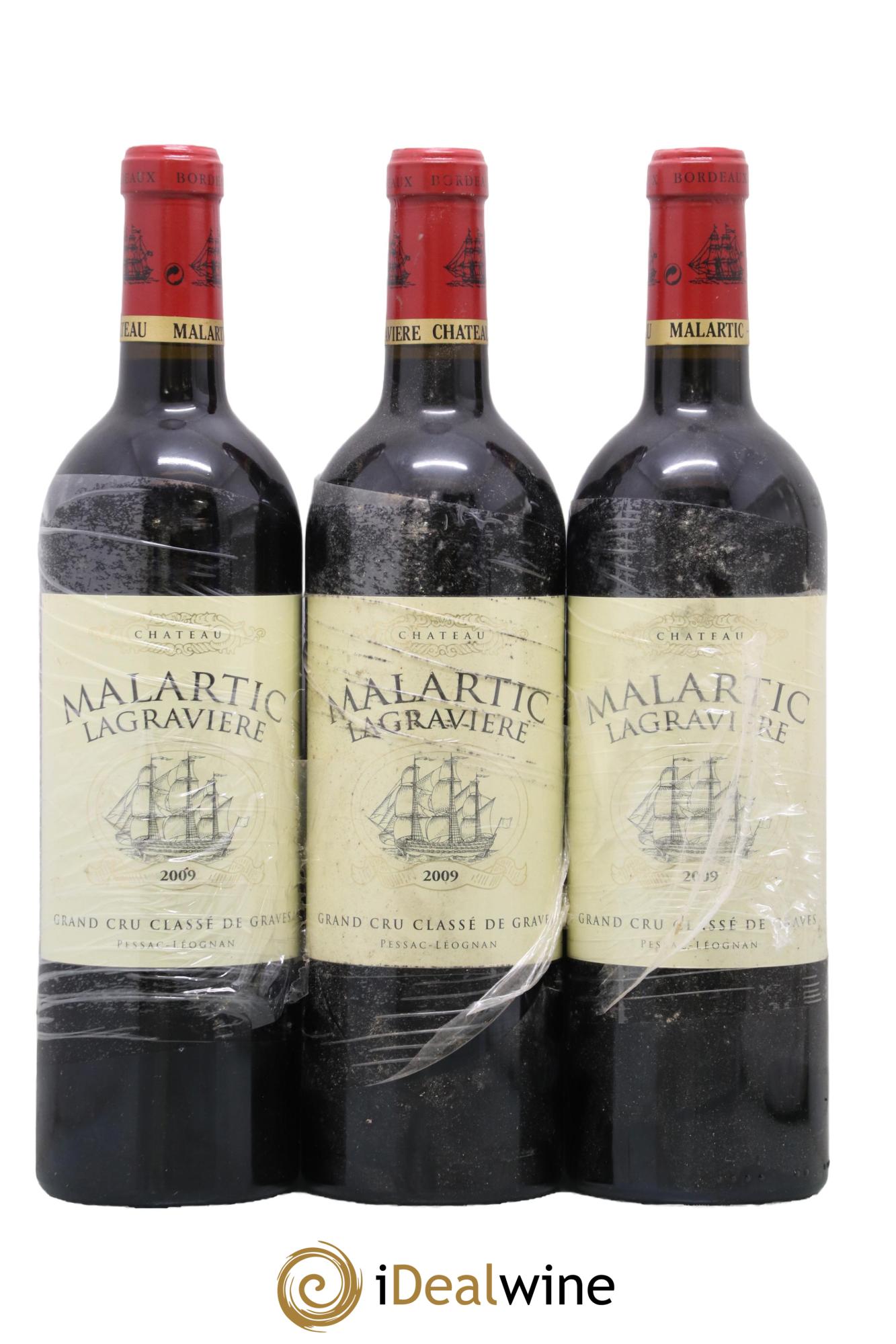 Château Malartic-Lagravière Cru Classé de Graves 2009 - Posten von 3 Flaschen - 0