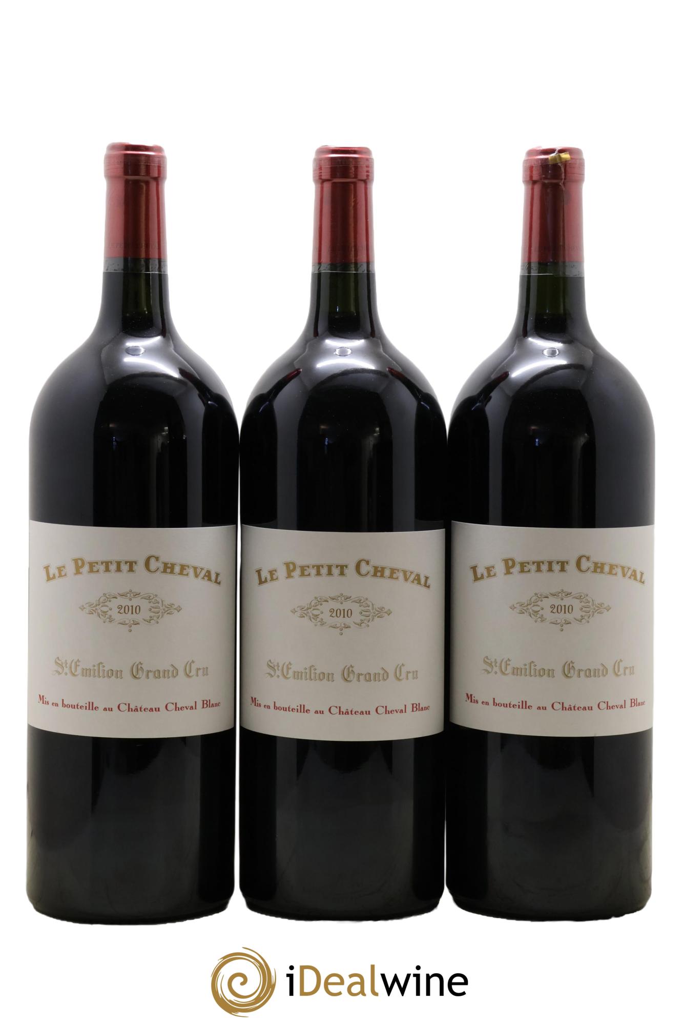 Le Petit Cheval Second Vin 2010 - Lotto di 3 magnum - 0