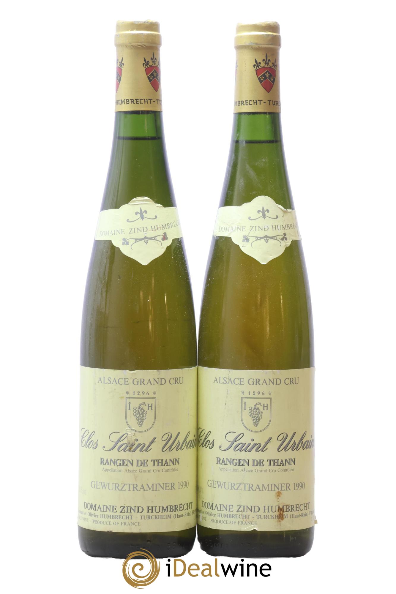Alsace Gewurztraminer Grand Cru Rangen de Thann Clos Saint Urbain Zind-Humbrecht (Domaine) 1990 - Lot of 2 bottles - 0