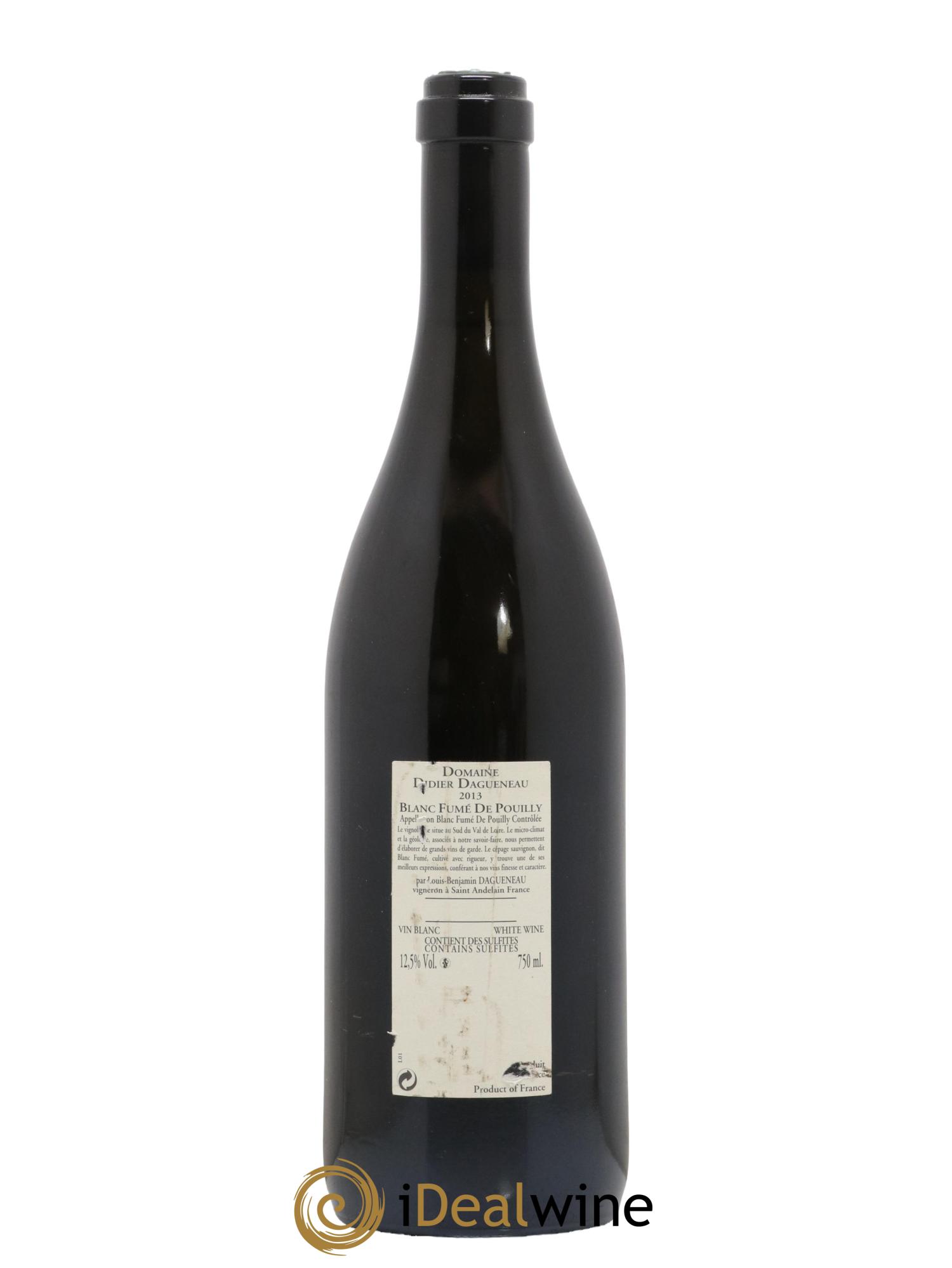 Vin de France (anciennement Pouilly-Fumé) Buisson Renard Dagueneau (Domaine Didier - Louis-Benjamin) 2013 - Lot de 1 bouteille - 1