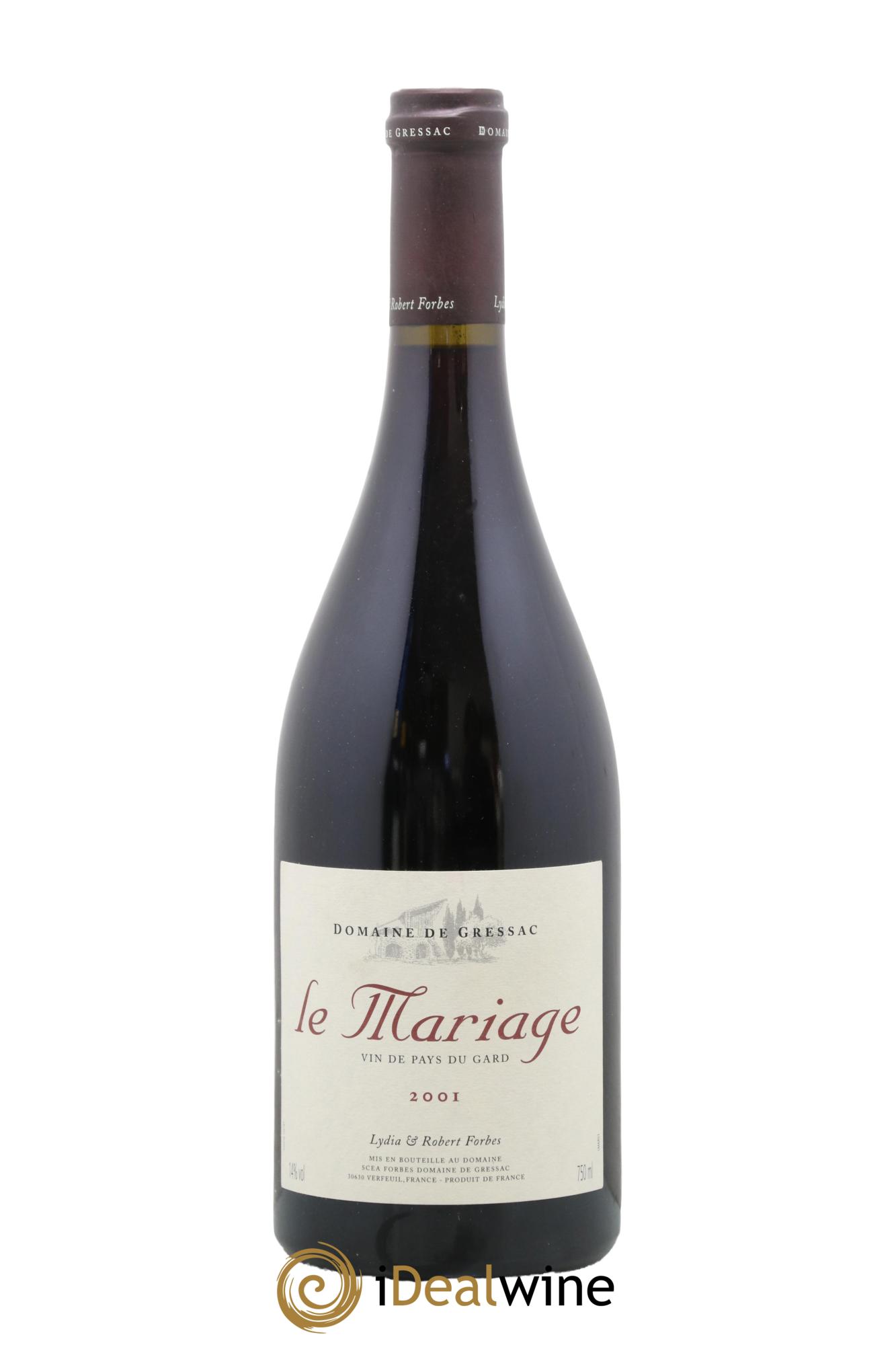Gard Mariage LR Forbes Gressac 2001 - Lot de 1 bouteille - 0