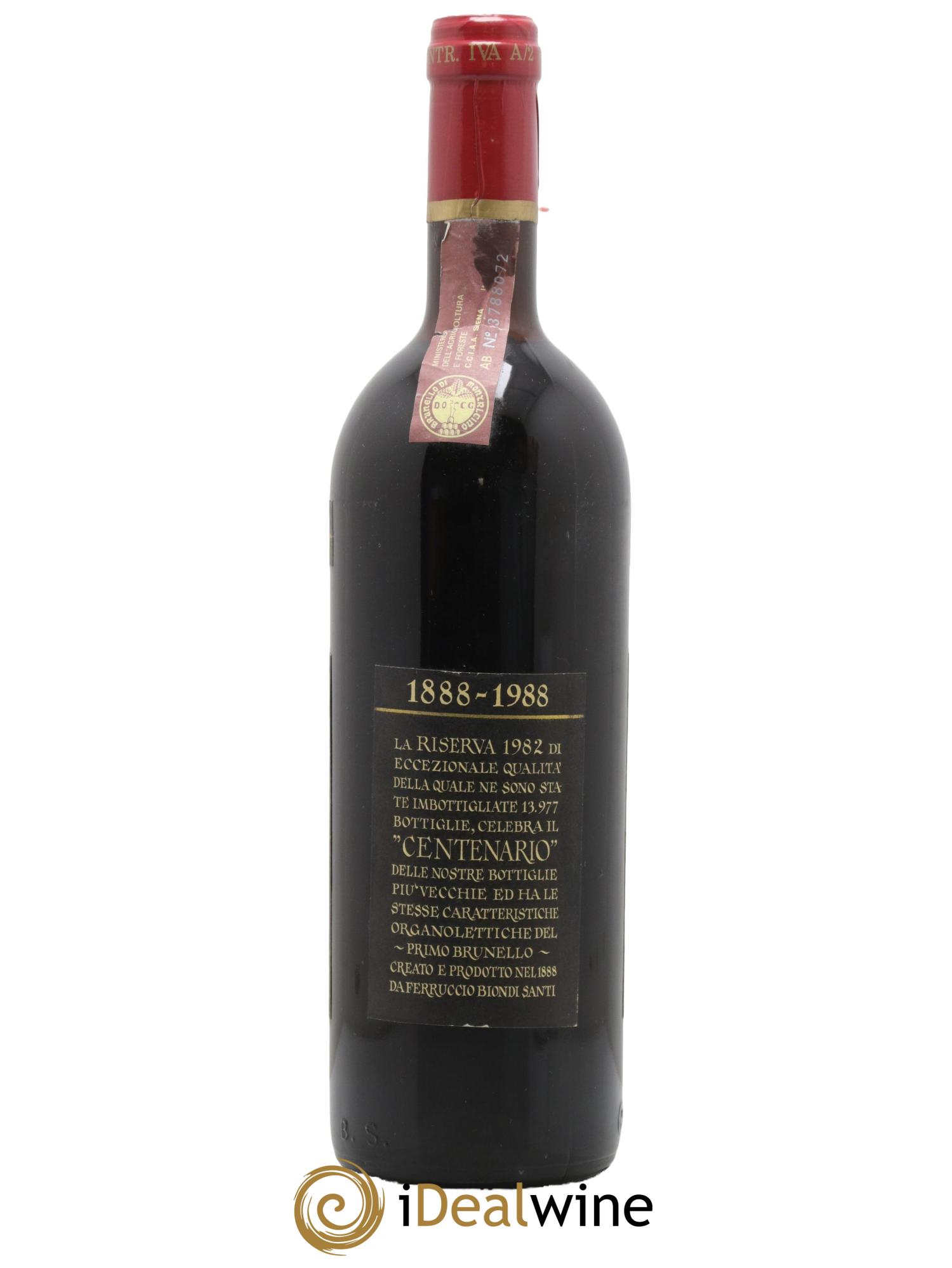 Brunello di Montalcino DOCG Riserva Biondi-Santi Tenuta Greppo 1982 - Lotto di 1 bottiglia - 1