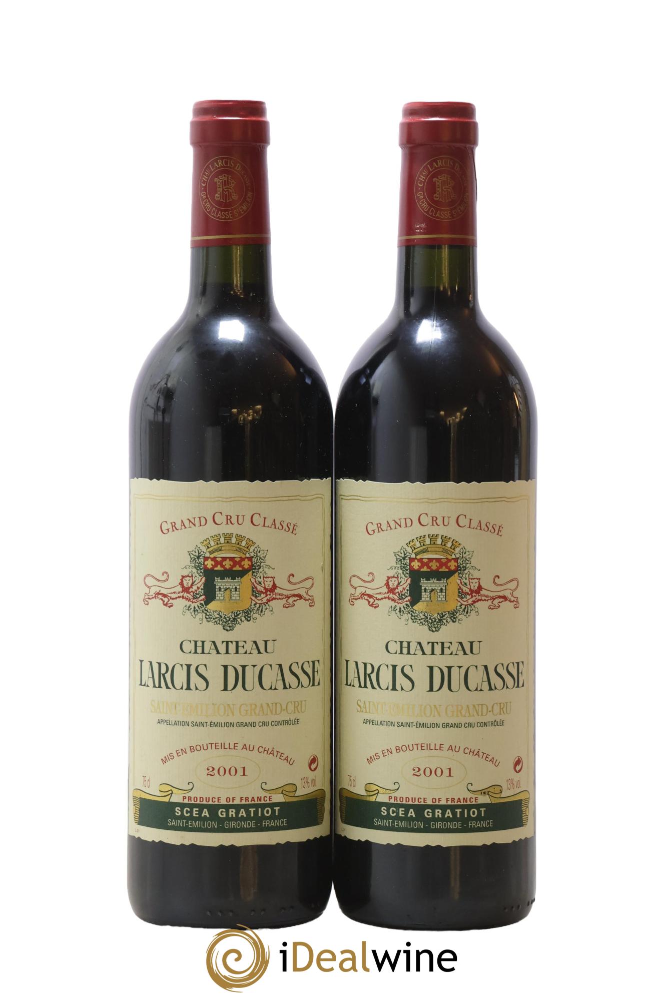 Château Larcis Ducasse 1er Grand Cru Classé B 2001 - Lot of 2 bottles - 0
