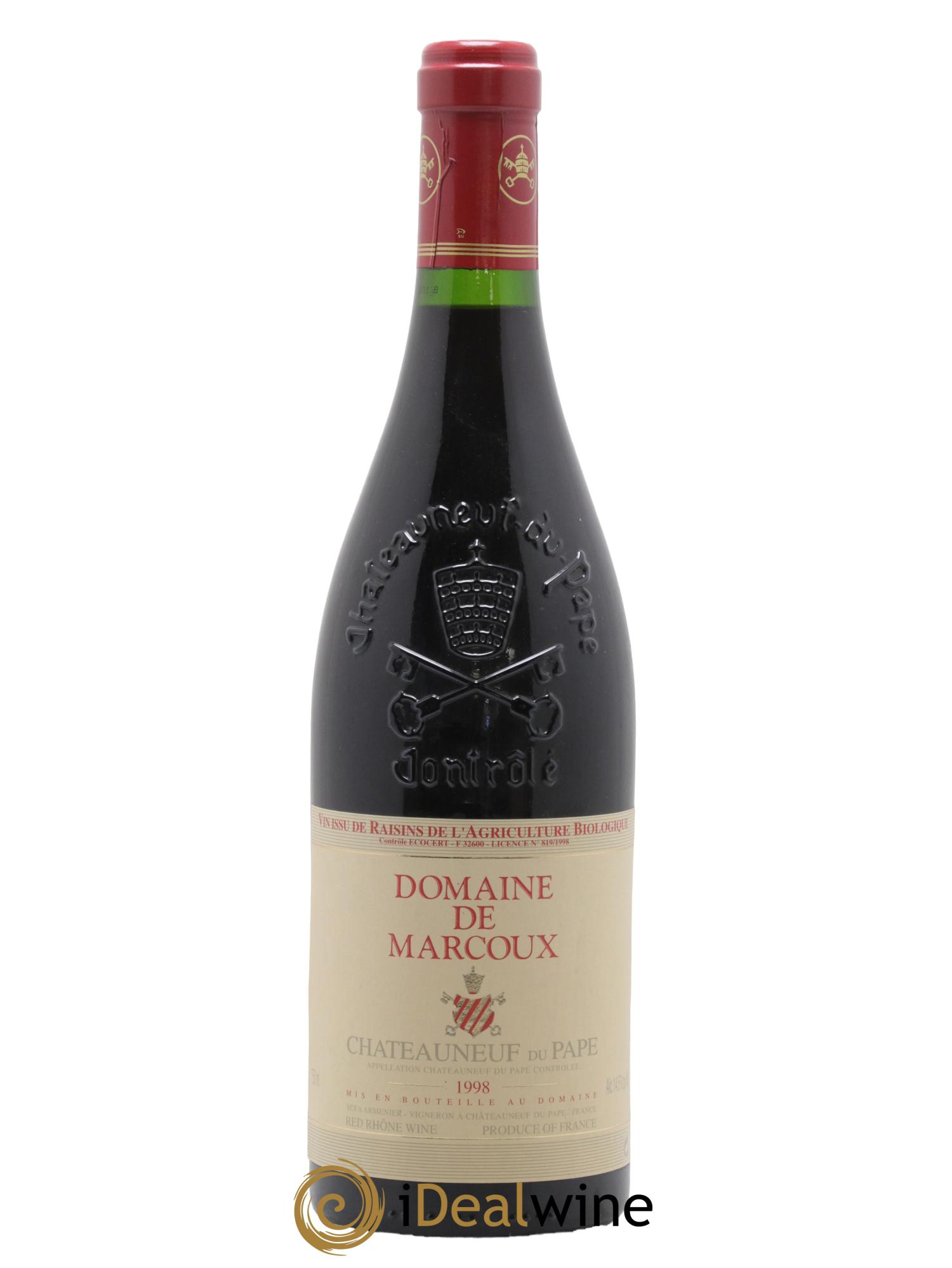 Châteauneuf-du-Pape Marcoux (Domaine de) 1998 - Lot de 1 bouteille - 0