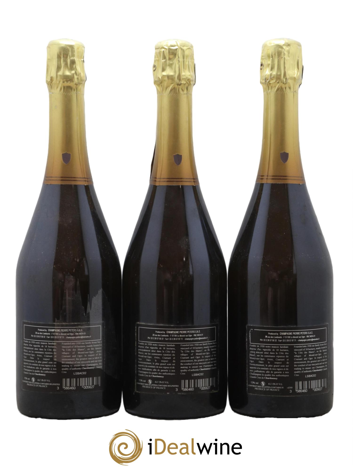 Cuvée Spéciale les Chétillons Blanc de Blancs Brut Pierre Péters 2002 - Lotto di 3 bottiglie - 1