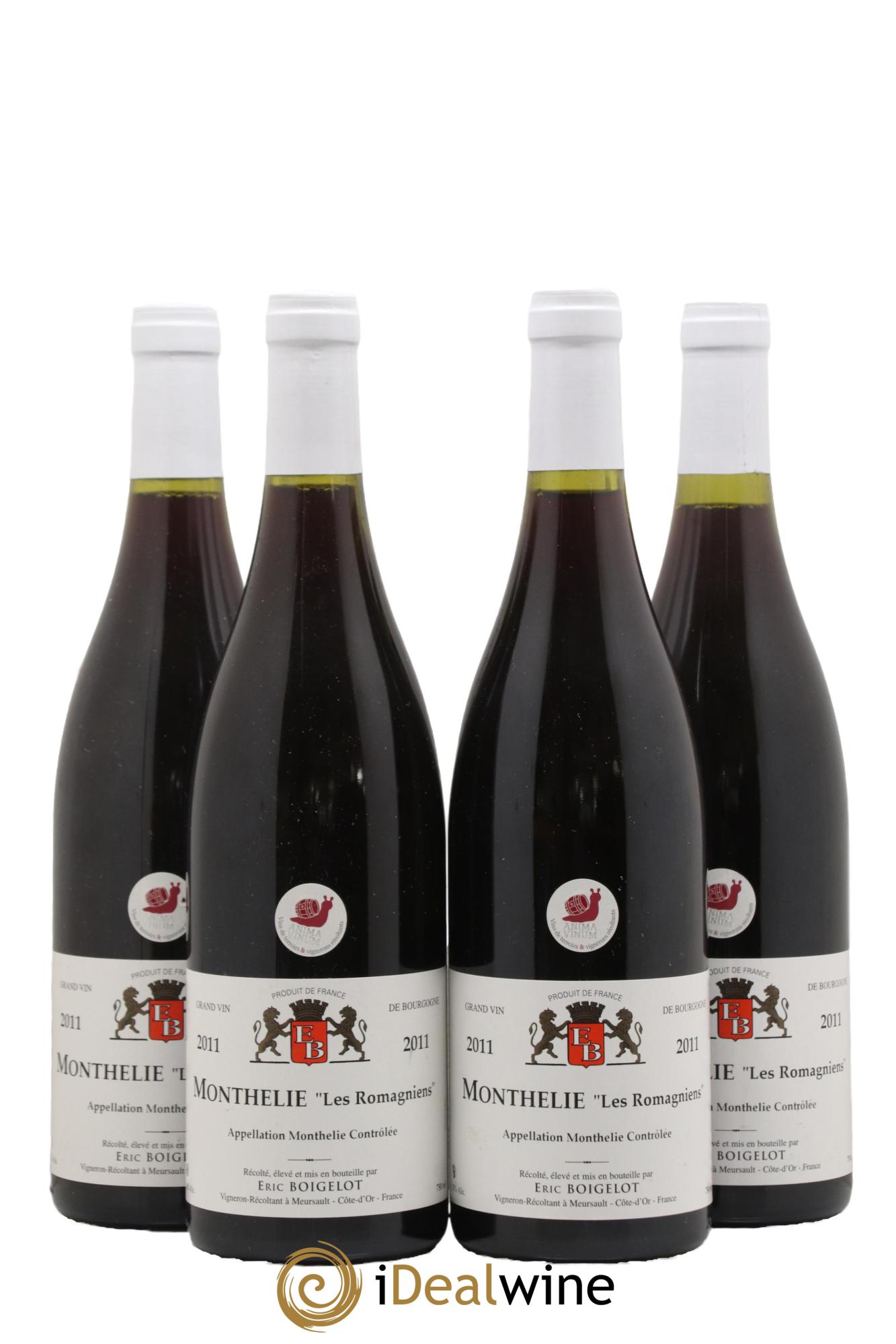 Monthélie Les Romagniens Eric Boigelot 2011 - Posten von 4 Flaschen - 0