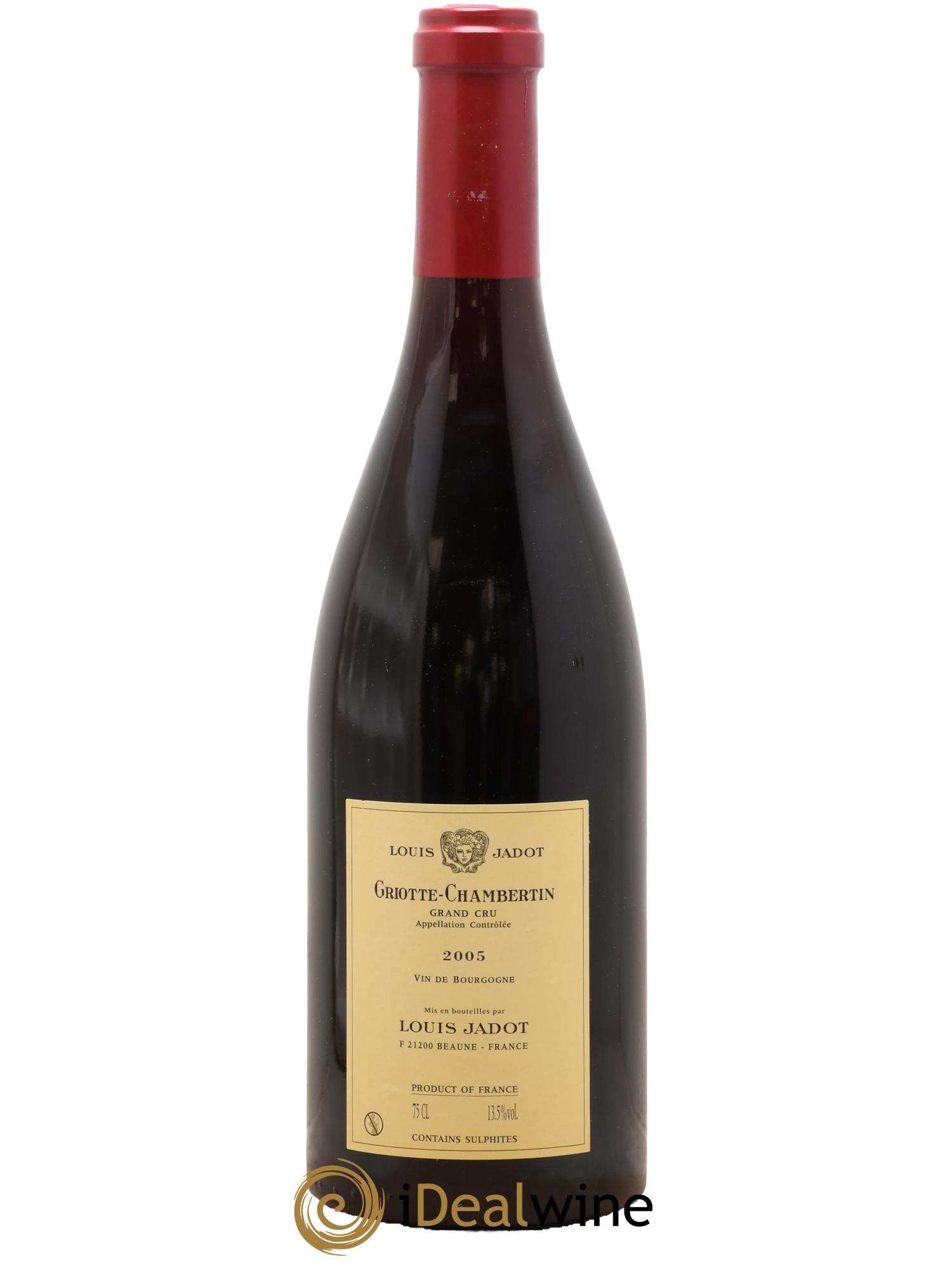 Griotte-Chambertin Grand Cru Maison Louis Jadot 2005 - Lot of 1 bottle - 1