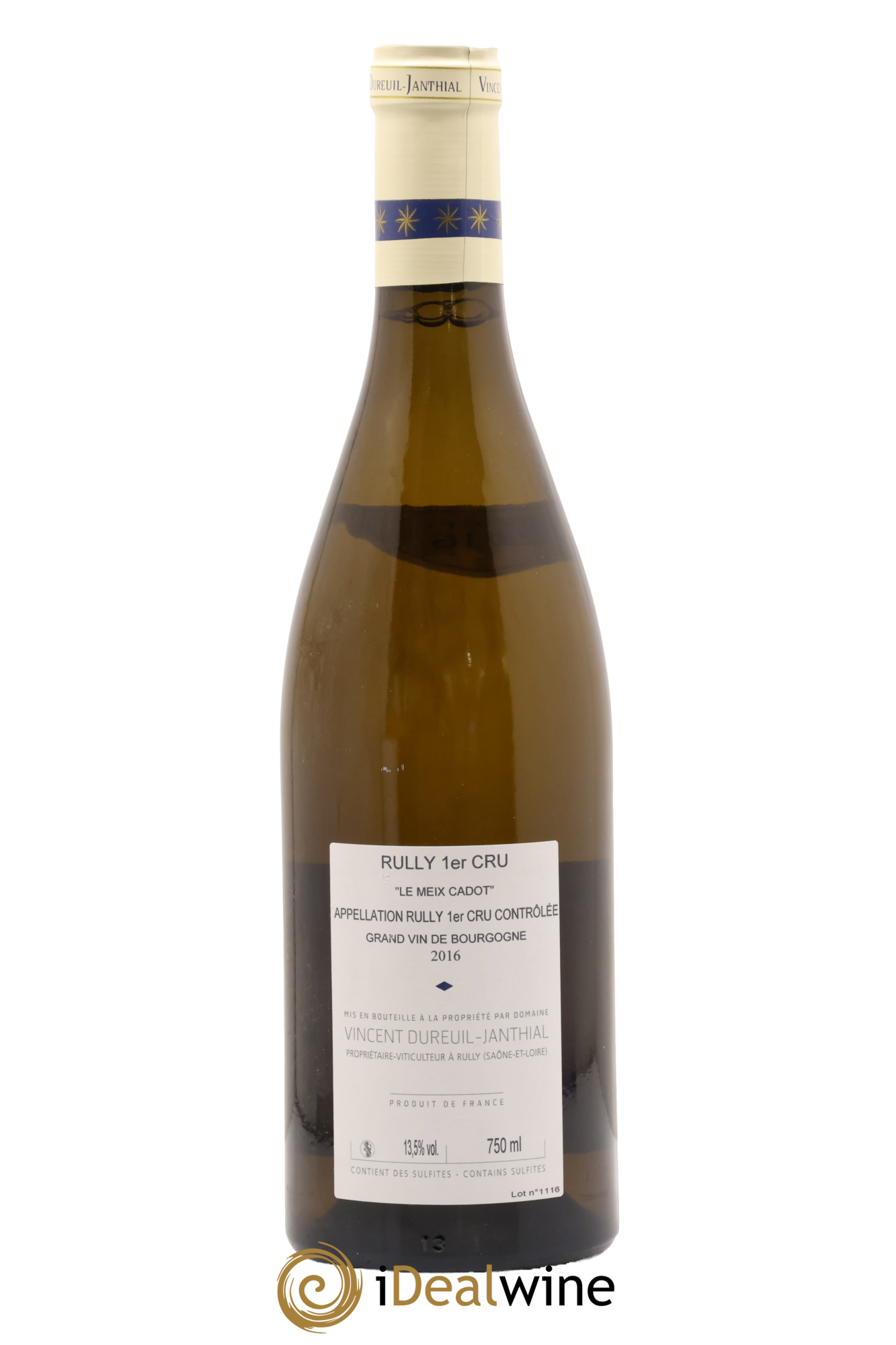 Rully 1er Cru Le Meix Cadot Vieilles Vignes Vincent Dureuil-Janthial 2016 - Posten von 1 Flasche - 1