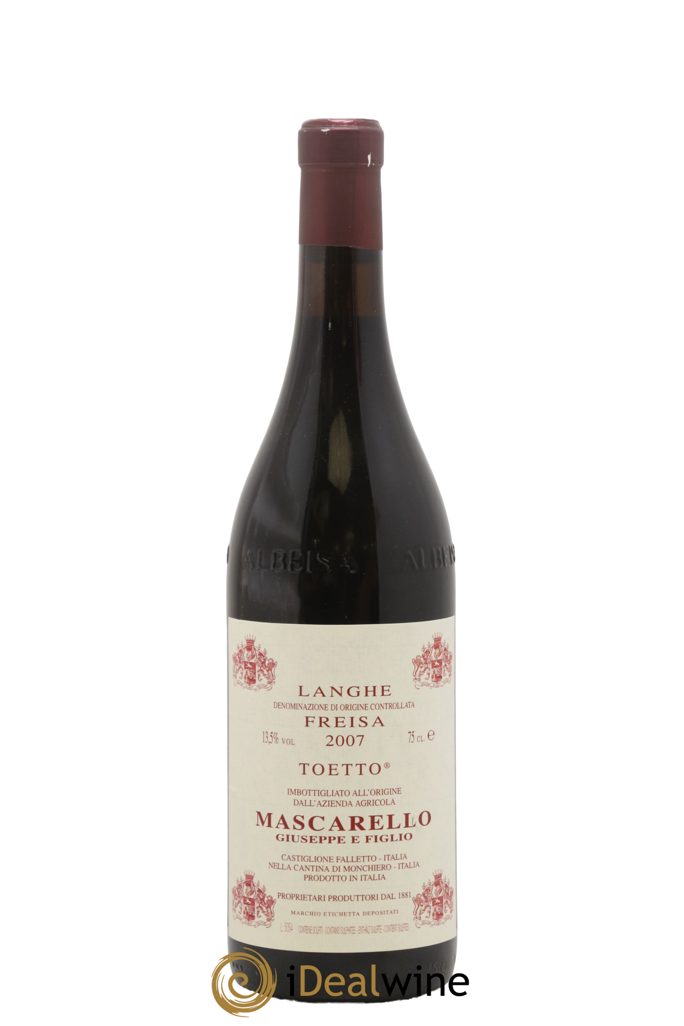 Langhe DOC Freisa Toetto Giuseppe Mascarello 2007 - Lot de 1 bouteille - 0
