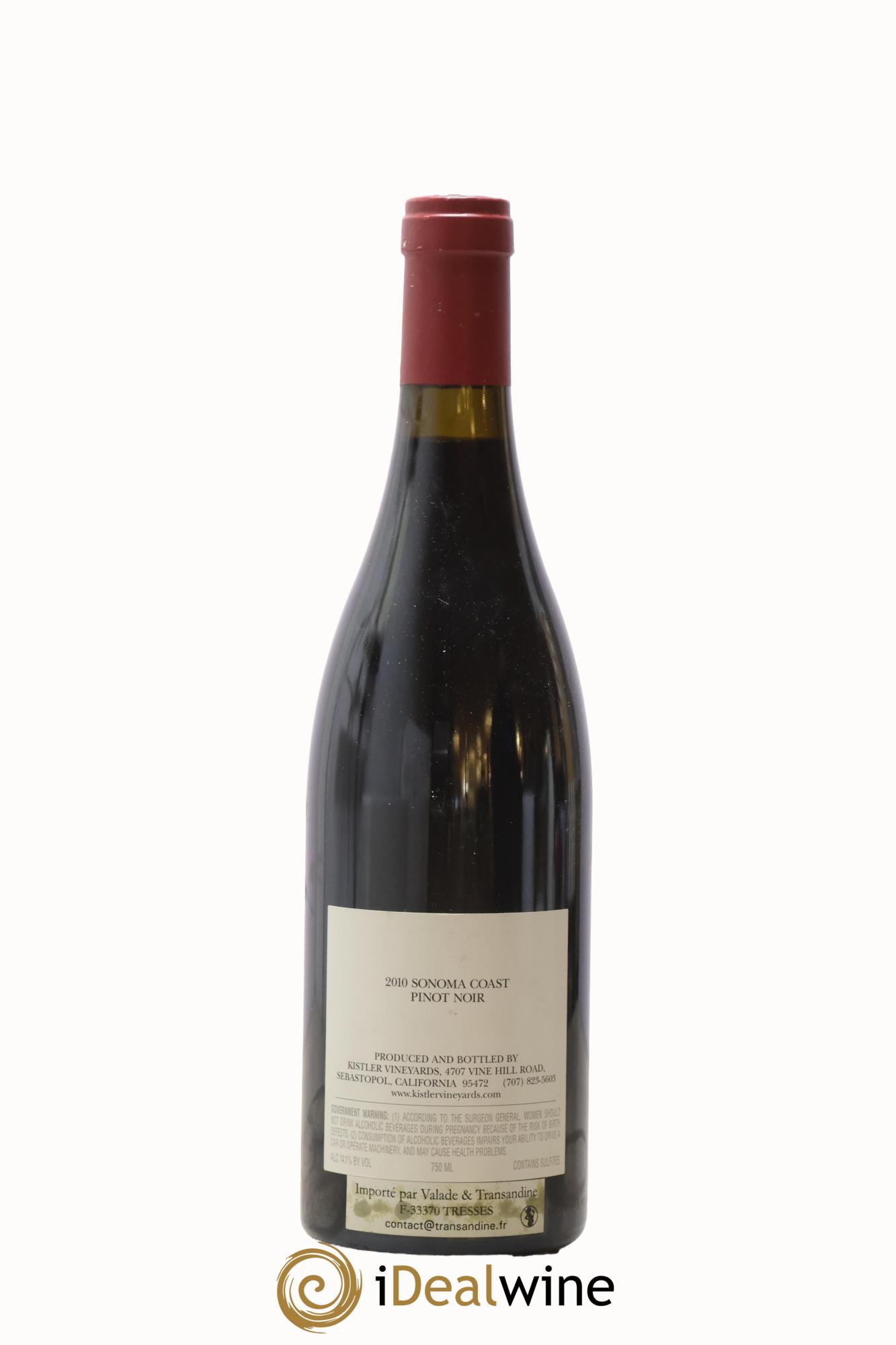 Sonoma Coast Pinot Noir Kistler 2010 - Lot de 1 bouteille - 1