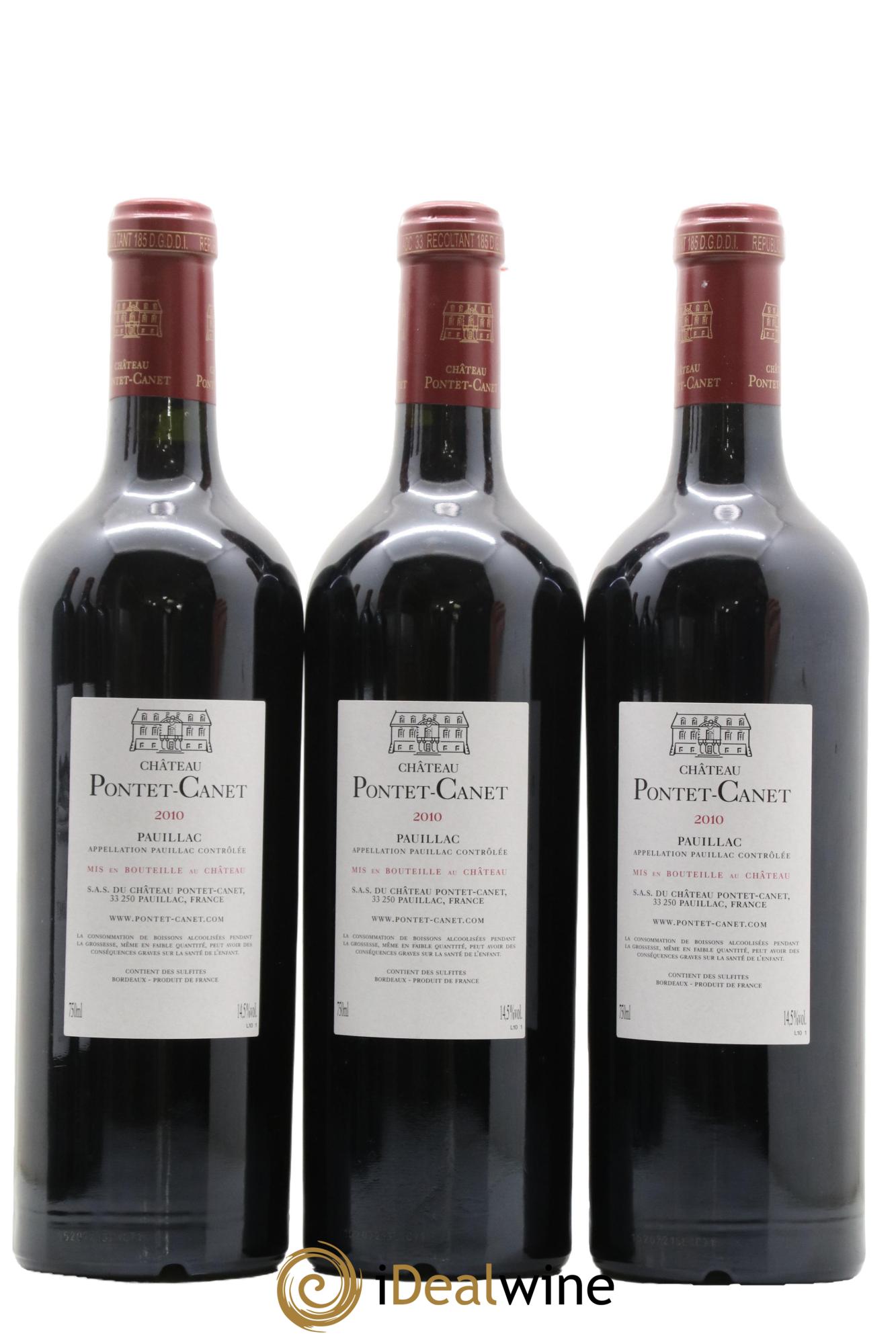 Château Pontet Canet 5ème Grand Cru Classé 2010 - Lot de 6 bouteilles - 2