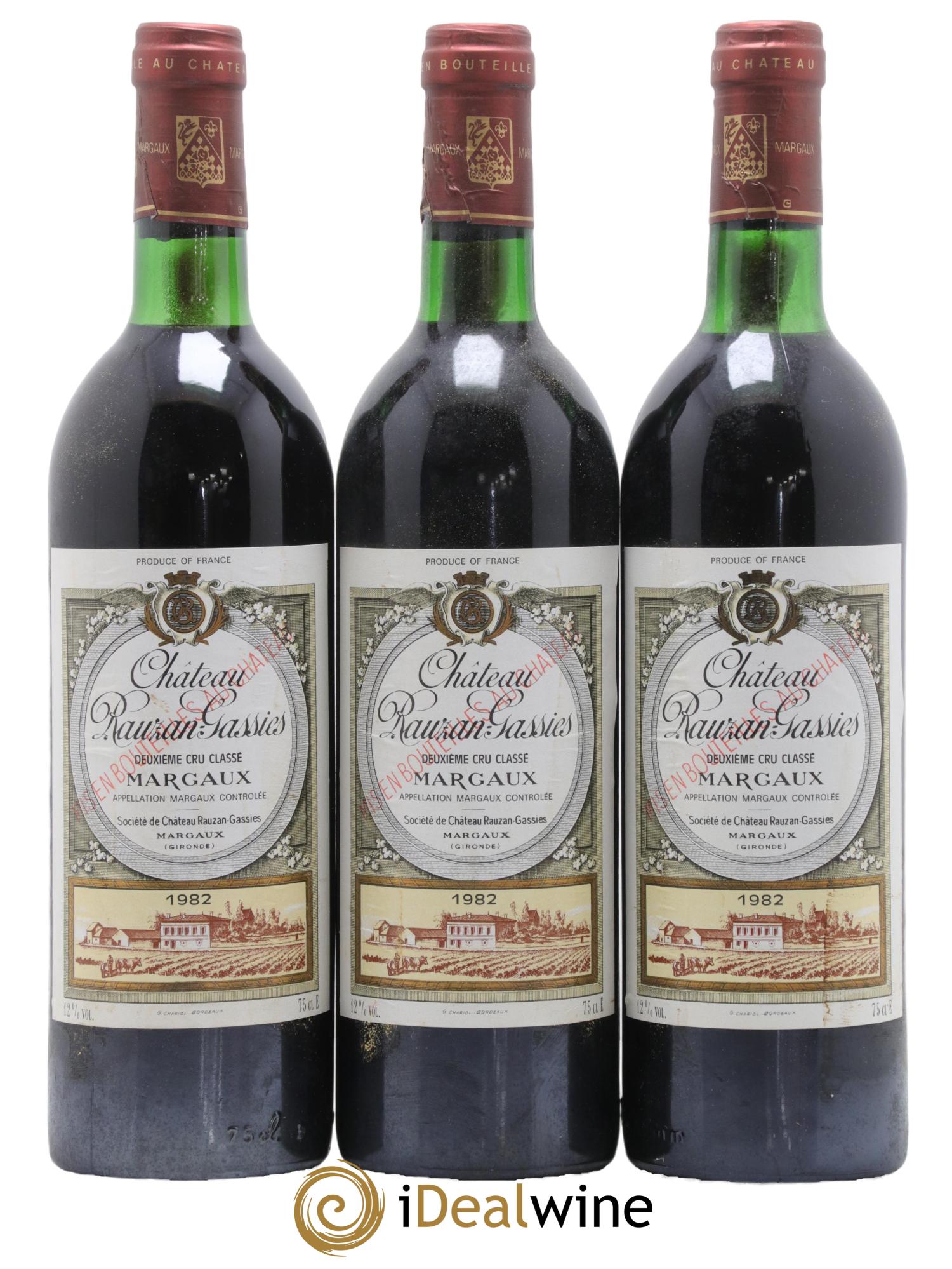 Château Rauzan-Gassies 2ème Grand Cru Classé 1982 - Lot of 6 bottles - 2