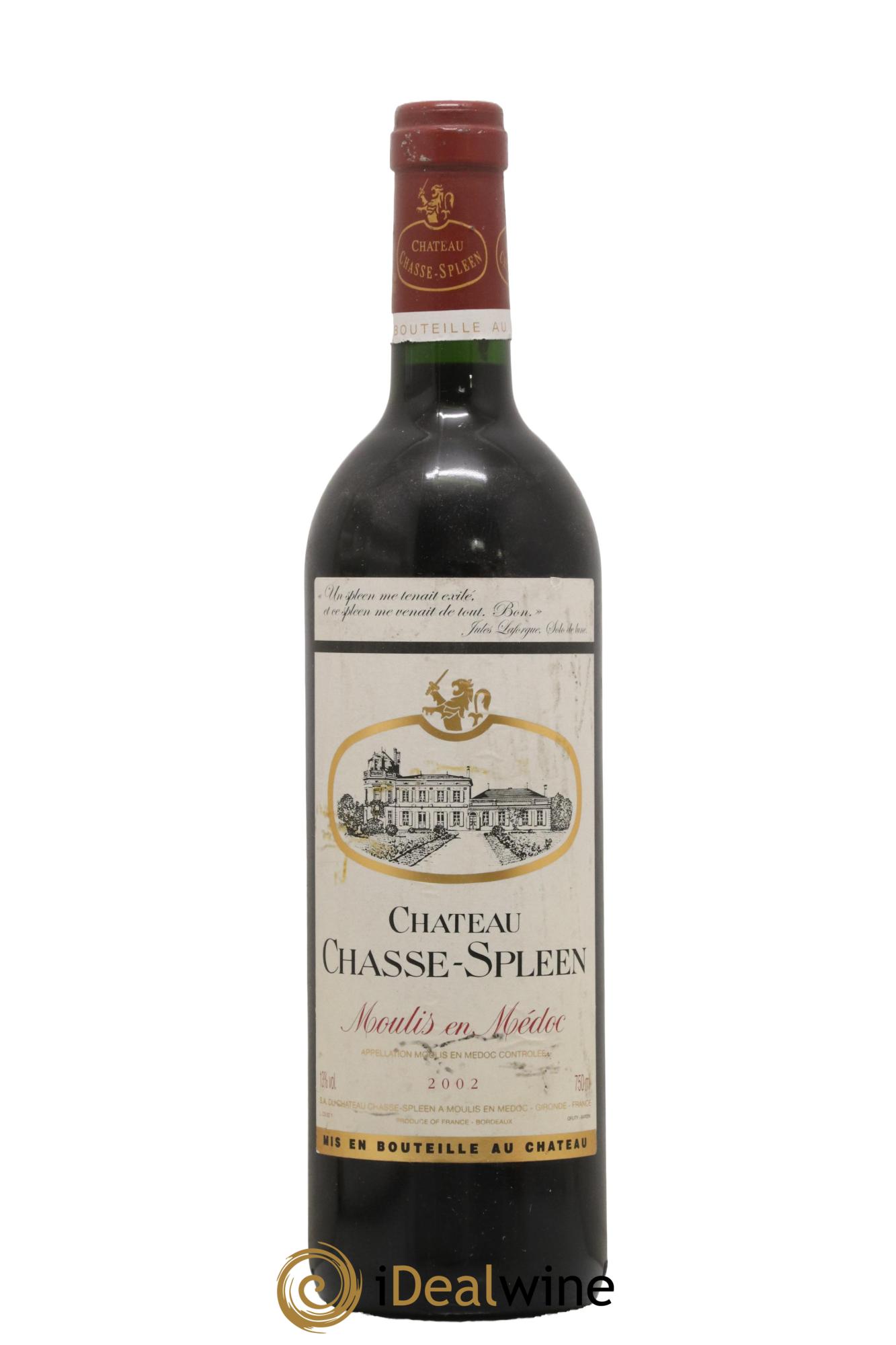 Château Chasse Spleen 2002 - Lot de 1 bouteille - 0