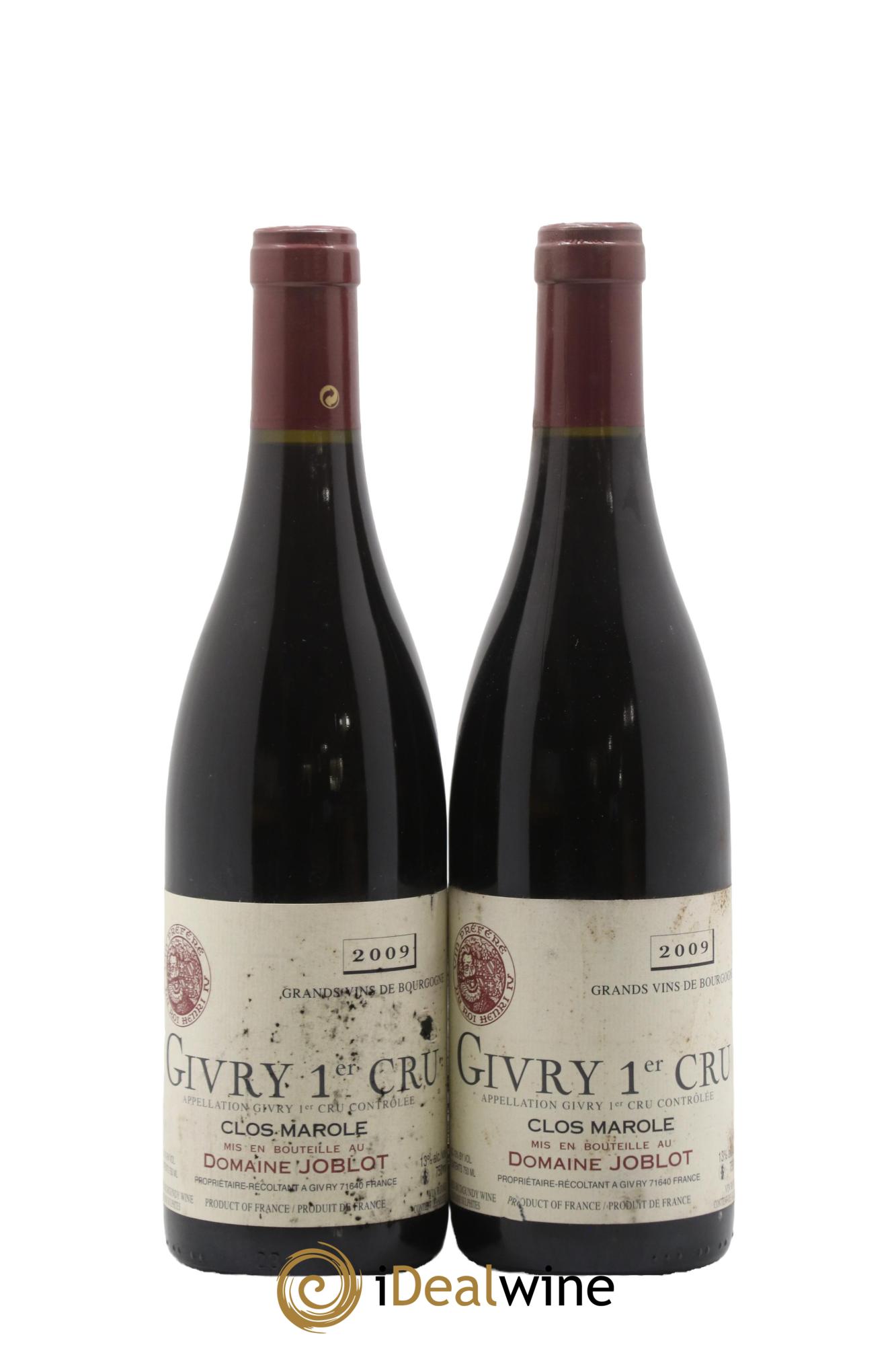 Givry 1er Cru Clos Marole Joblot (Domaine) 2009 - Lot de 2 bouteilles - 0