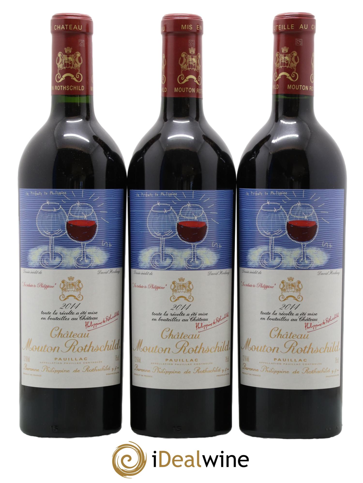 Château Mouton Rothschild 1er Grand Cru Classé 2014 - Lot de 3 bouteilles - 1