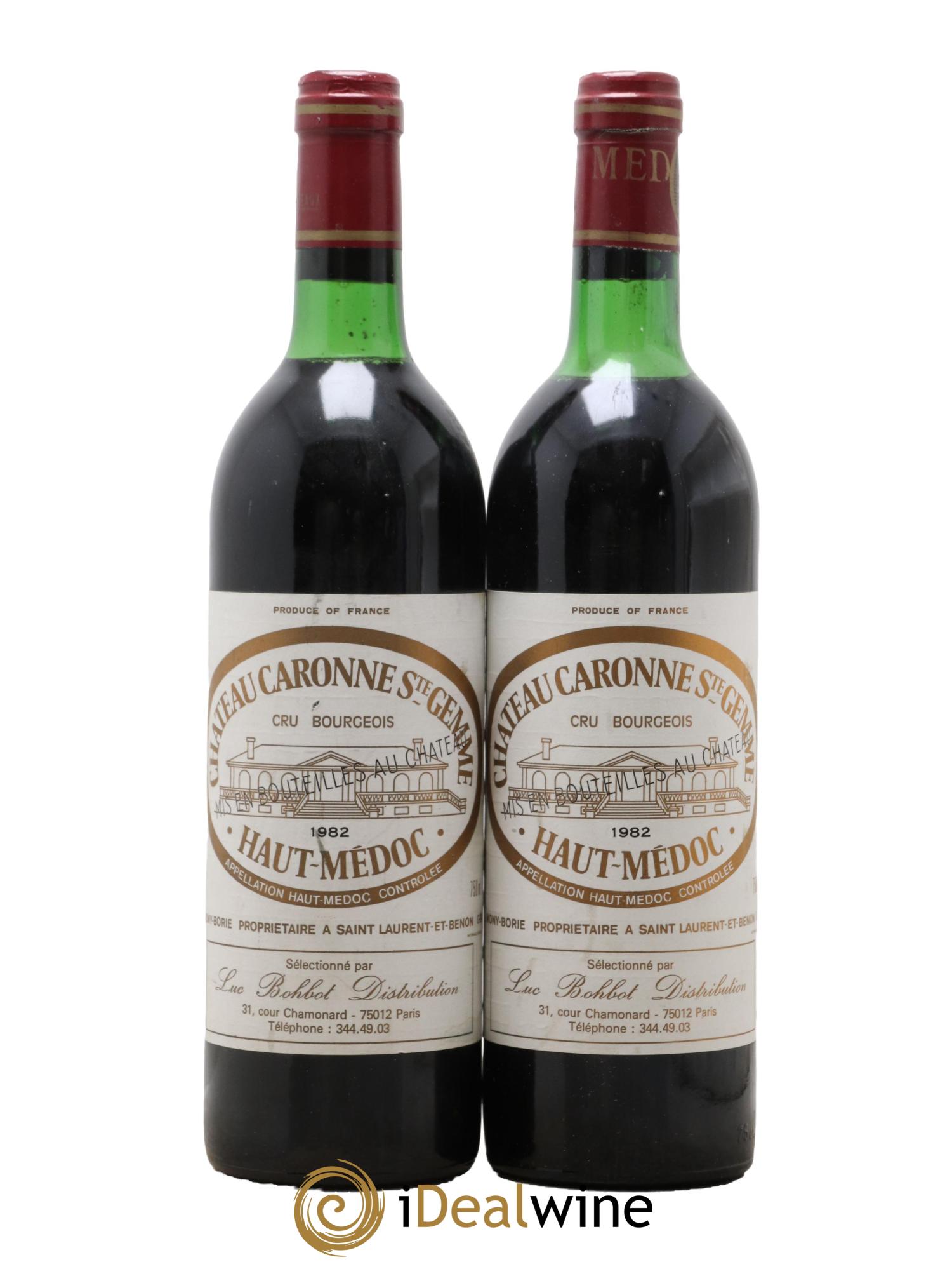 Château Caronne Sainte-Gemme Cru Bourgeois 1982 - Lot de 2 bouteilles - 0