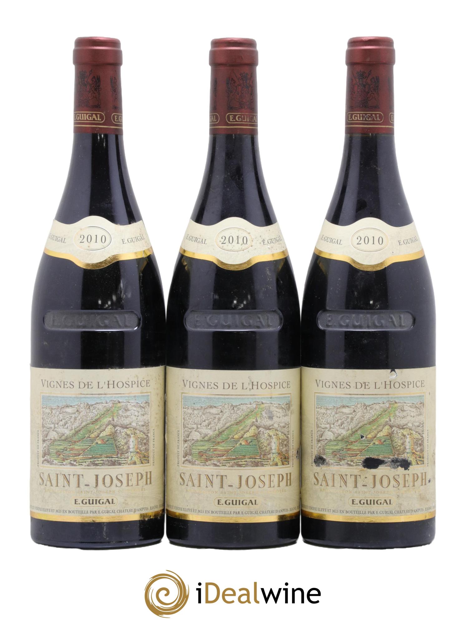 Saint-Joseph Vignes de l'Hospice Guigal 2010 - Lot of 3 bottles - 0