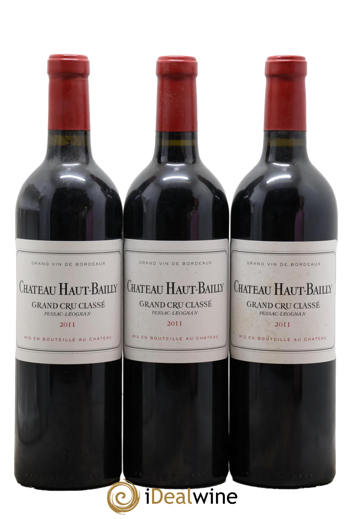 Château Haut-Bailly Cru Classé de Graves 2011 - Lot of 3 bottles - 0
