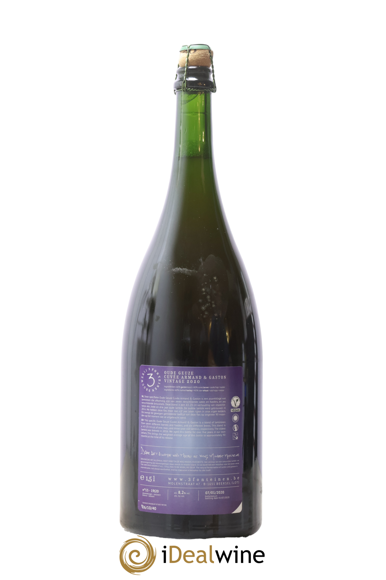 Bière Oude Geuze Cuvée Armand & Gaston Blend N°15 Season 19/20 3 Fonteinen - Lot de 1 magnum - 1