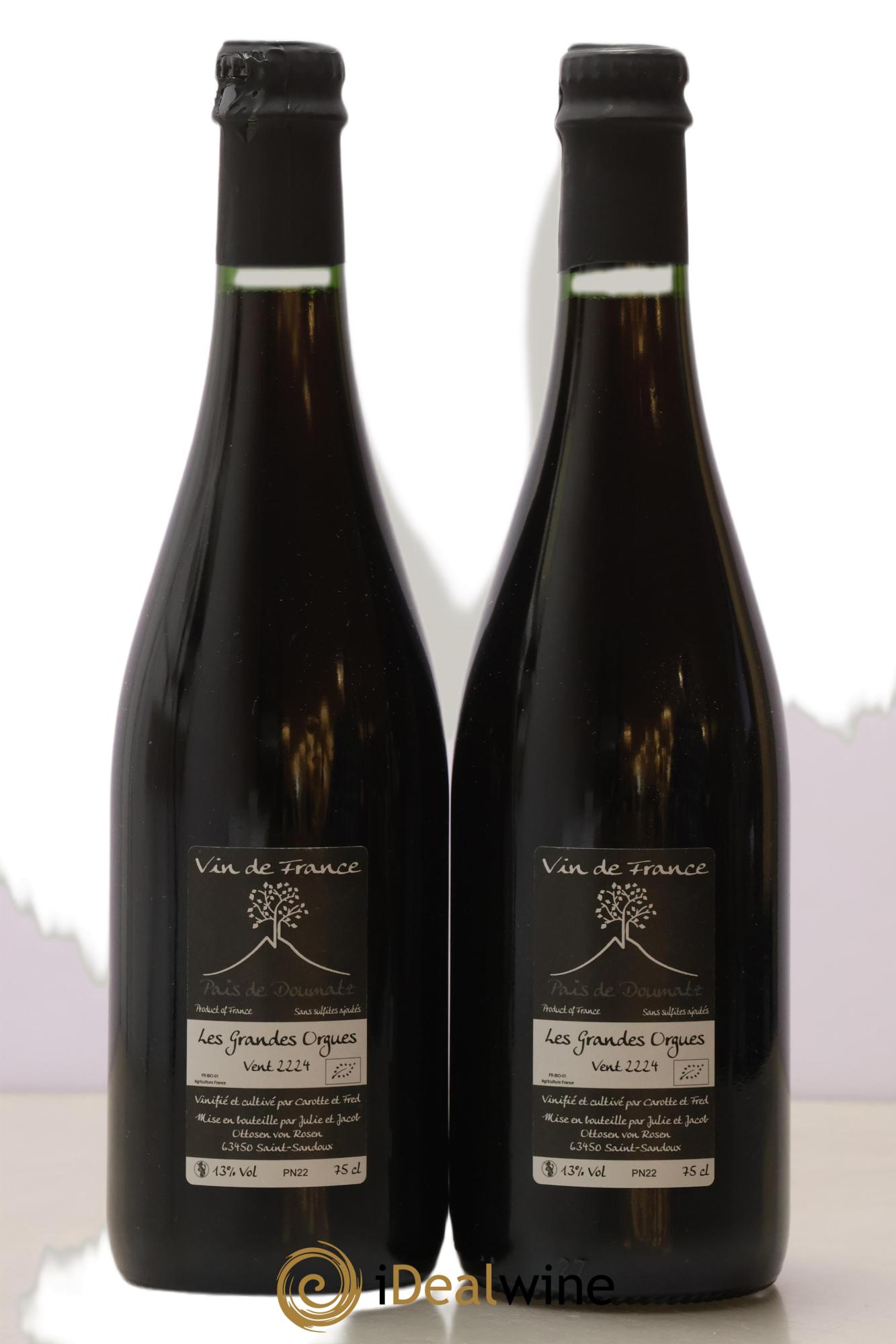 Vin de France Les Grandes Orgues Vignoble de l'Arbre Blanc 2022 - Lot de 2 bouteilles - 1
