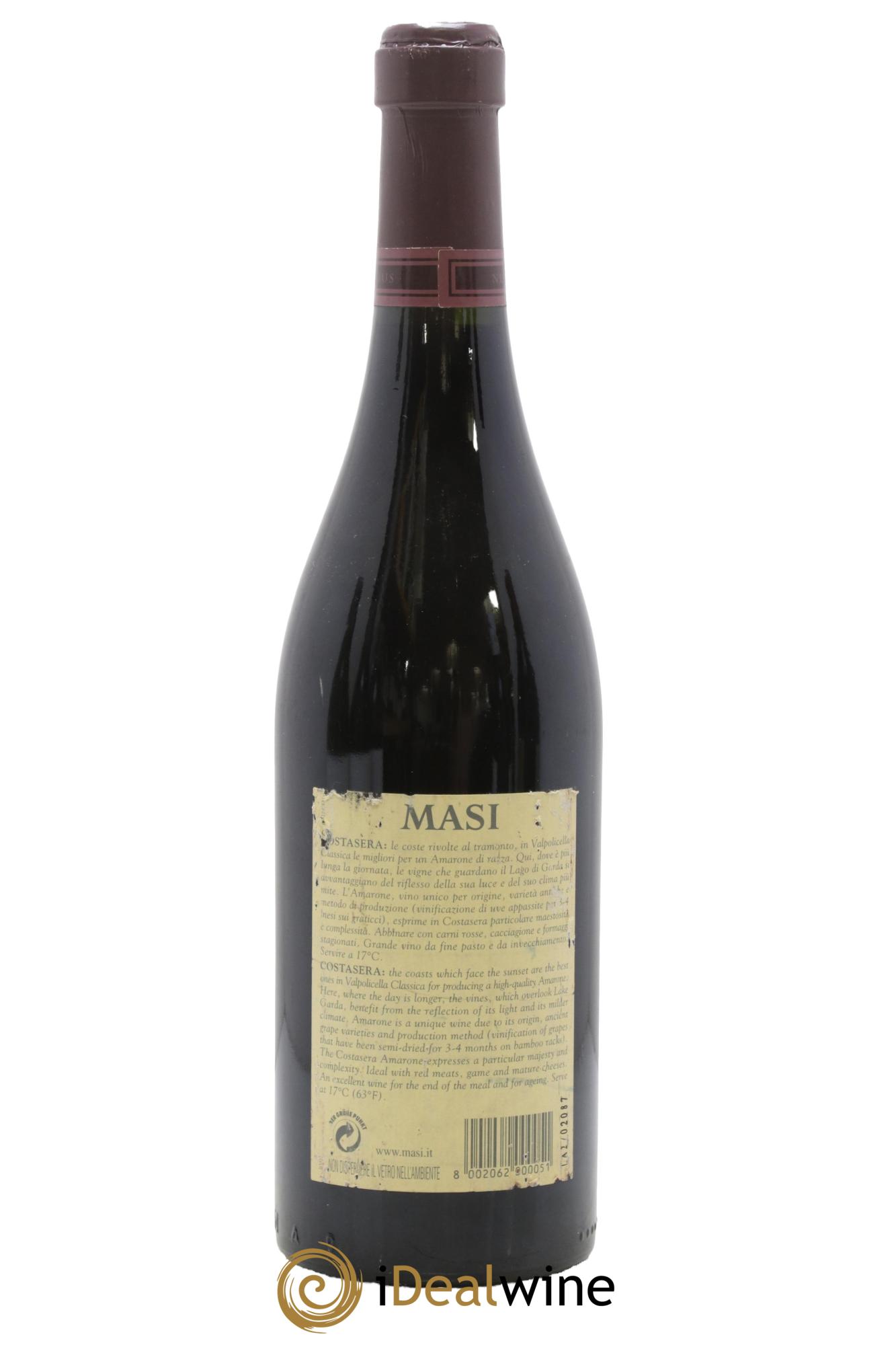 Amarone della Valpolicella Classico DOCG Costasera MASI (Boscaini Family) 1999 - Lot de 1 bouteille - 1