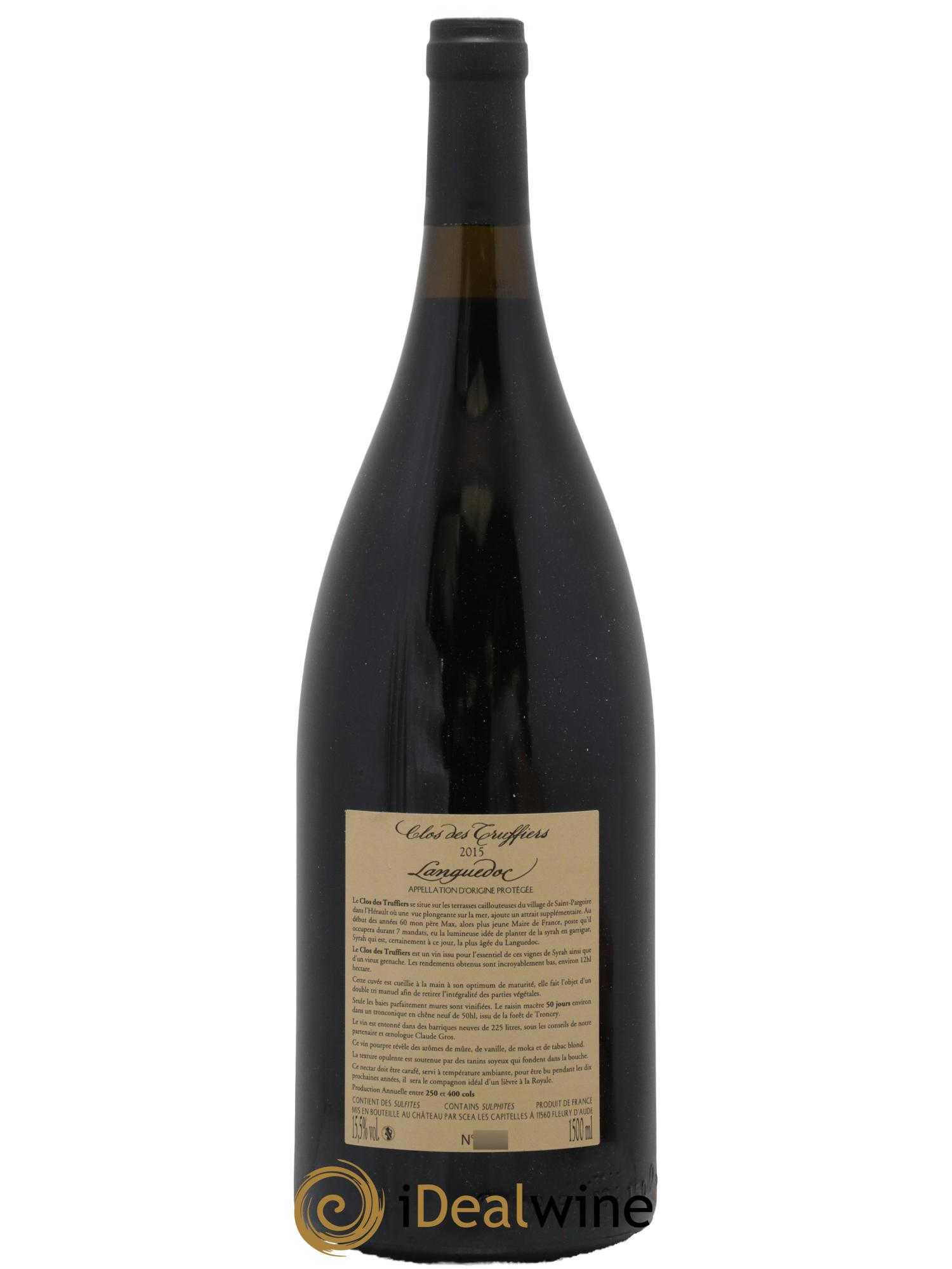La Clape Château de La Négly Clos des Truffiers Jean Paux-Rosset  2015 - Posten von 1 Magnum - 2