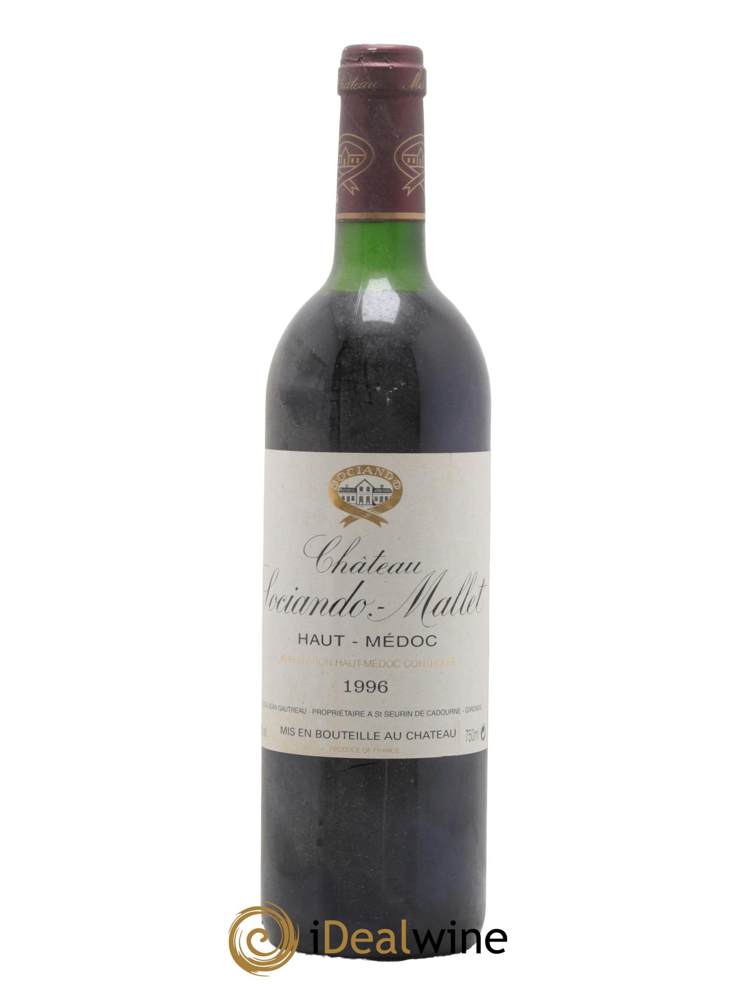 Château Sociando Mallet 1996 - Lotto di 1 bottiglia - 0