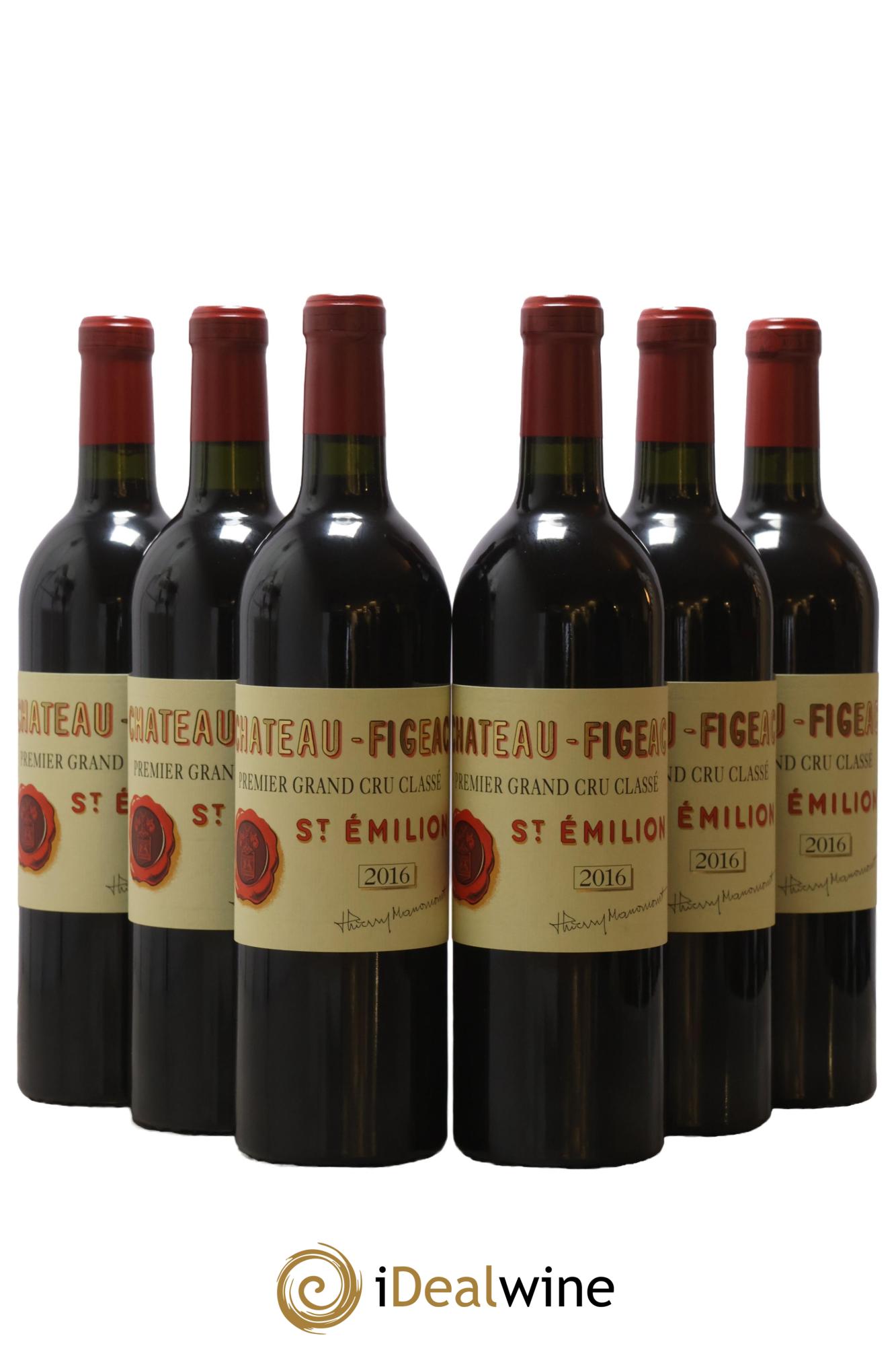 Château Figeac 1er Grand Cru Classé A 2016 - Lot de 6 bouteilles - 0