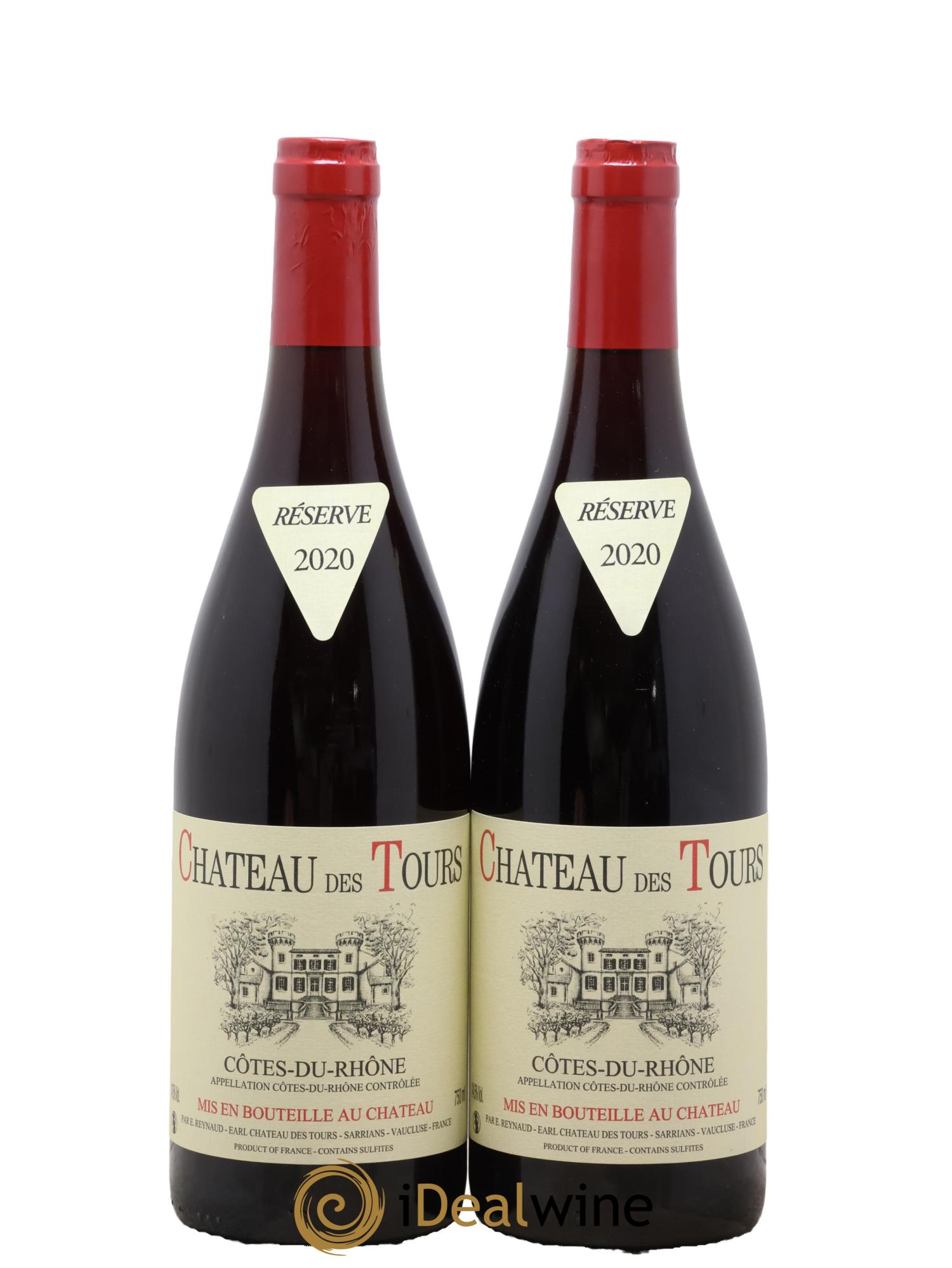 Côtes-du-Rhône Château des Tours Emmanuel Reynaud 2020 - Lot de 2 bouteilles - 0
