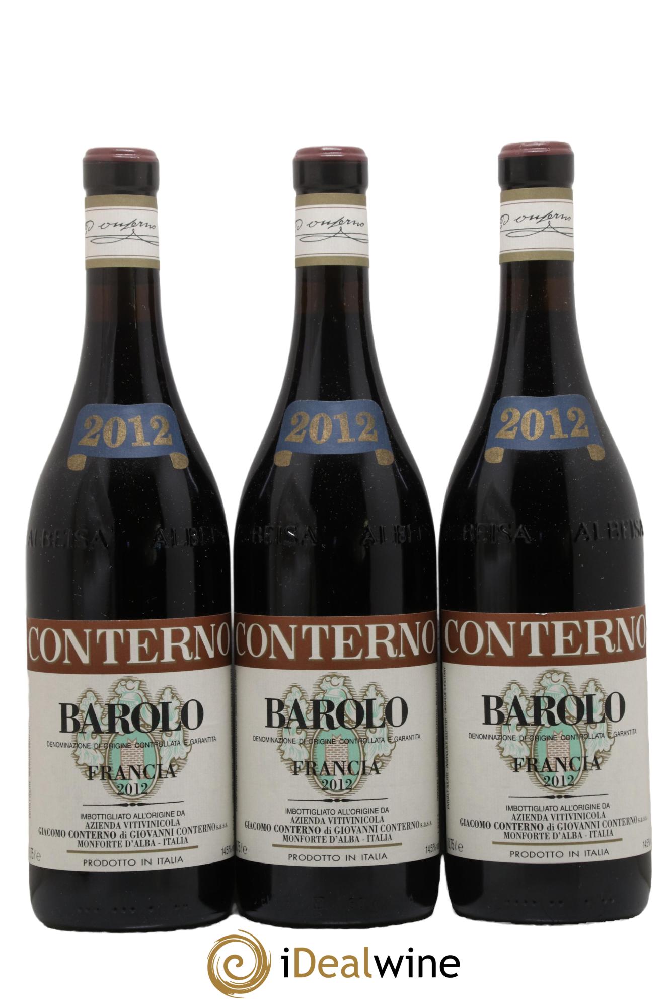 Barolo DOCG Vigna Francia Giacomo Conterno 2012 - Posten von 3 Flaschen - 0