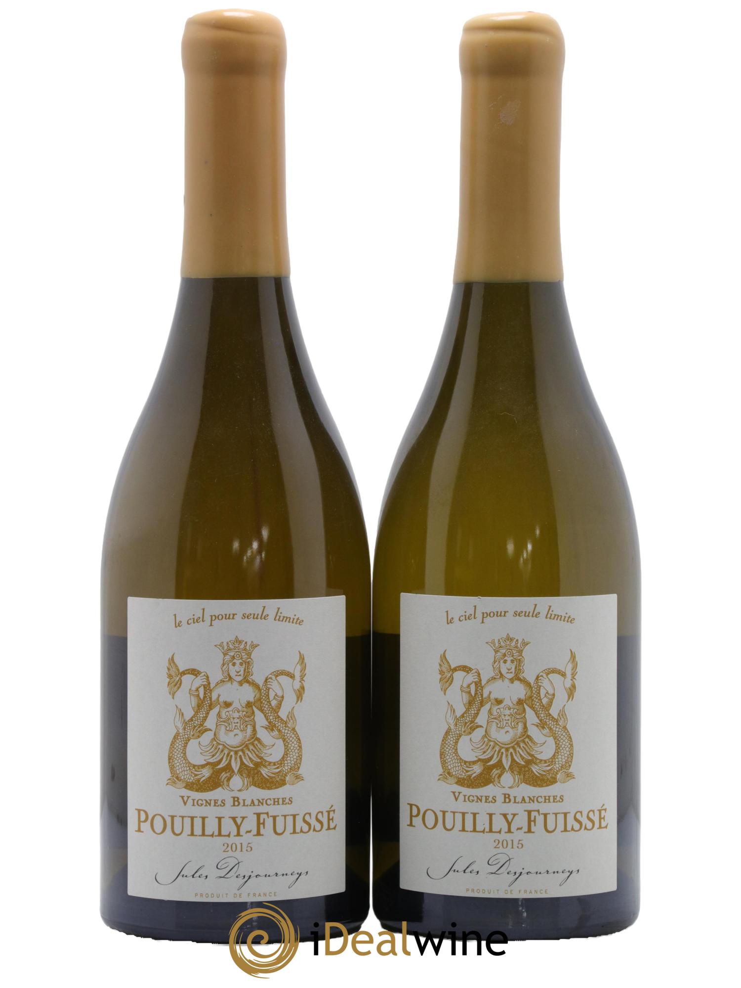 Pouilly-Fuissé Vignes Blanches Jules Desjourneys 2015 - Lot de 2 bouteilles - 0