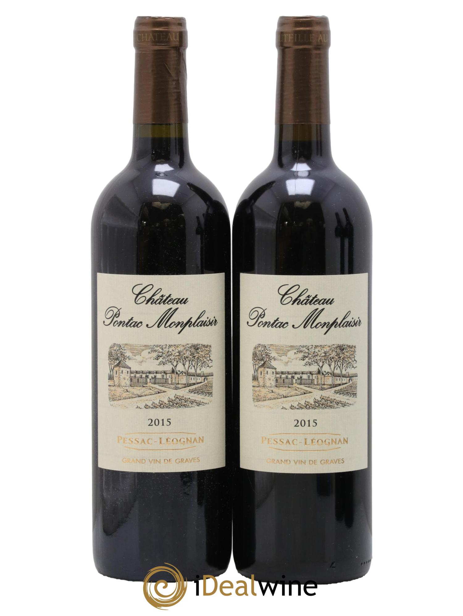 Pessac-Léognan Château Pontac Monplaisir 2015 - Lot de 2 bouteilles - 0