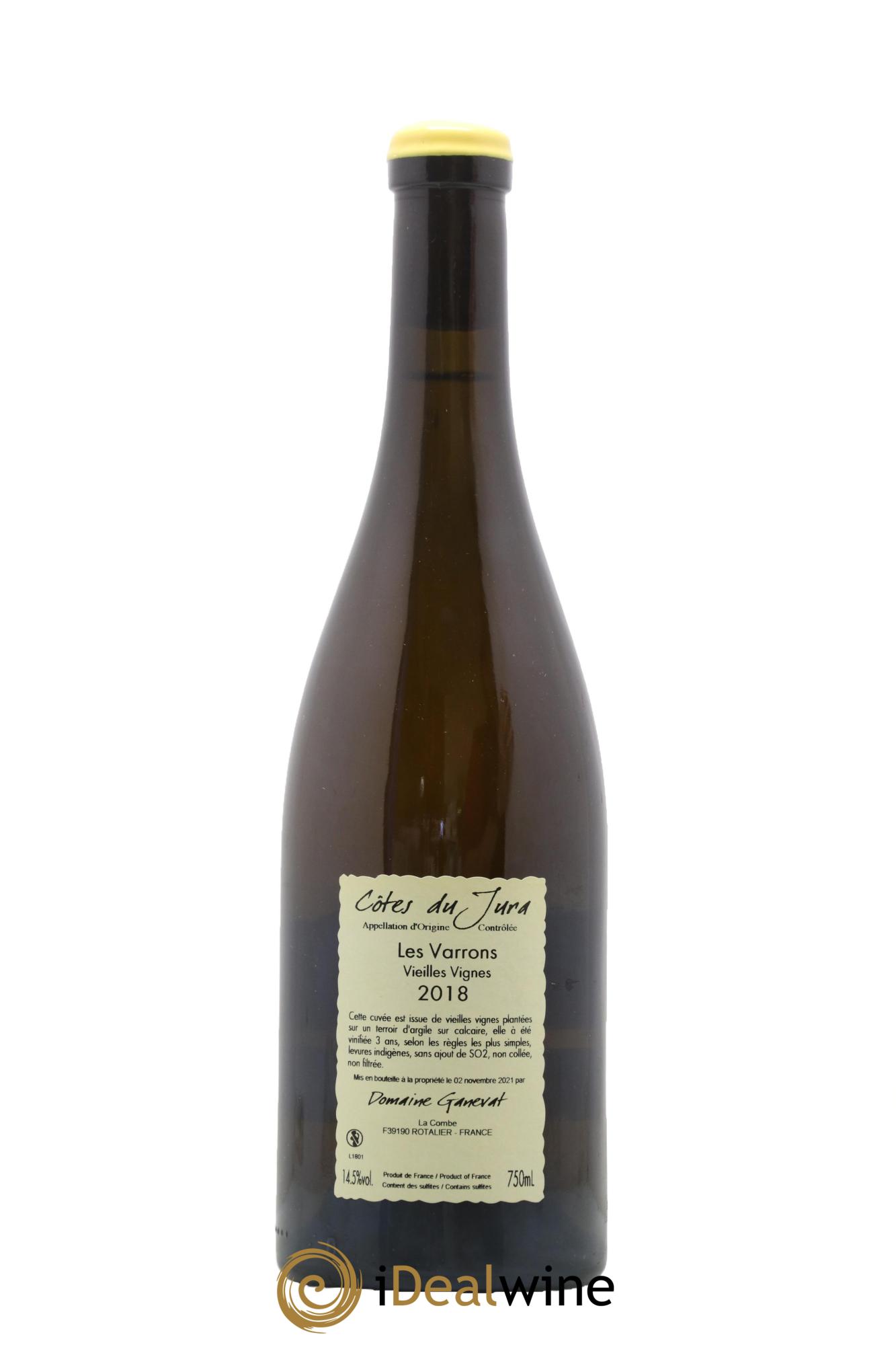 Côtes du Jura Les Varrons Vieilles Vignes Jean-François Ganevat (Domaine) 2018 - Lot de 1 bouteille - 1