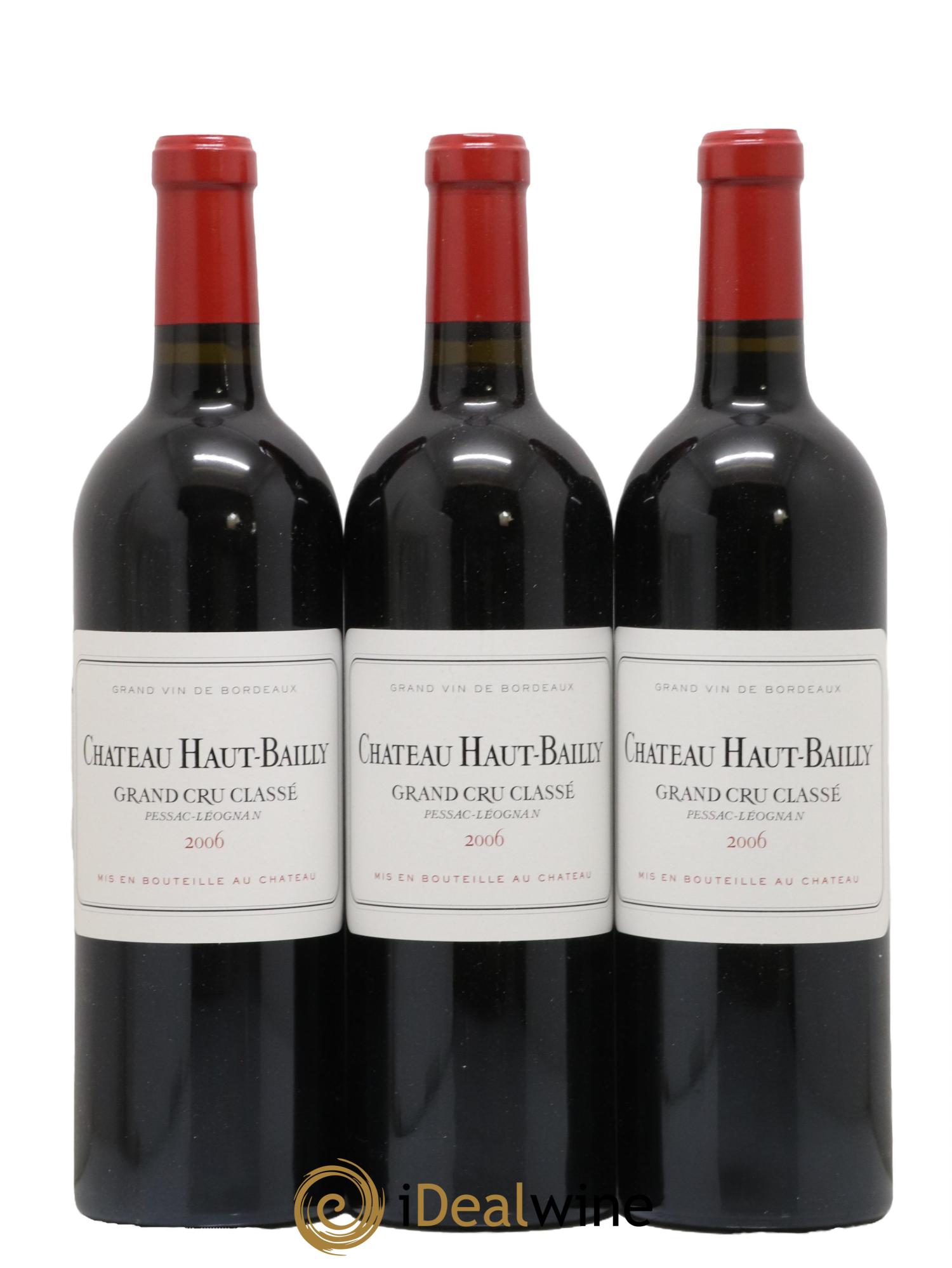 Château Haut-Bailly Cru Classé de Graves 2006 - Lot de 3 bouteilles - 0