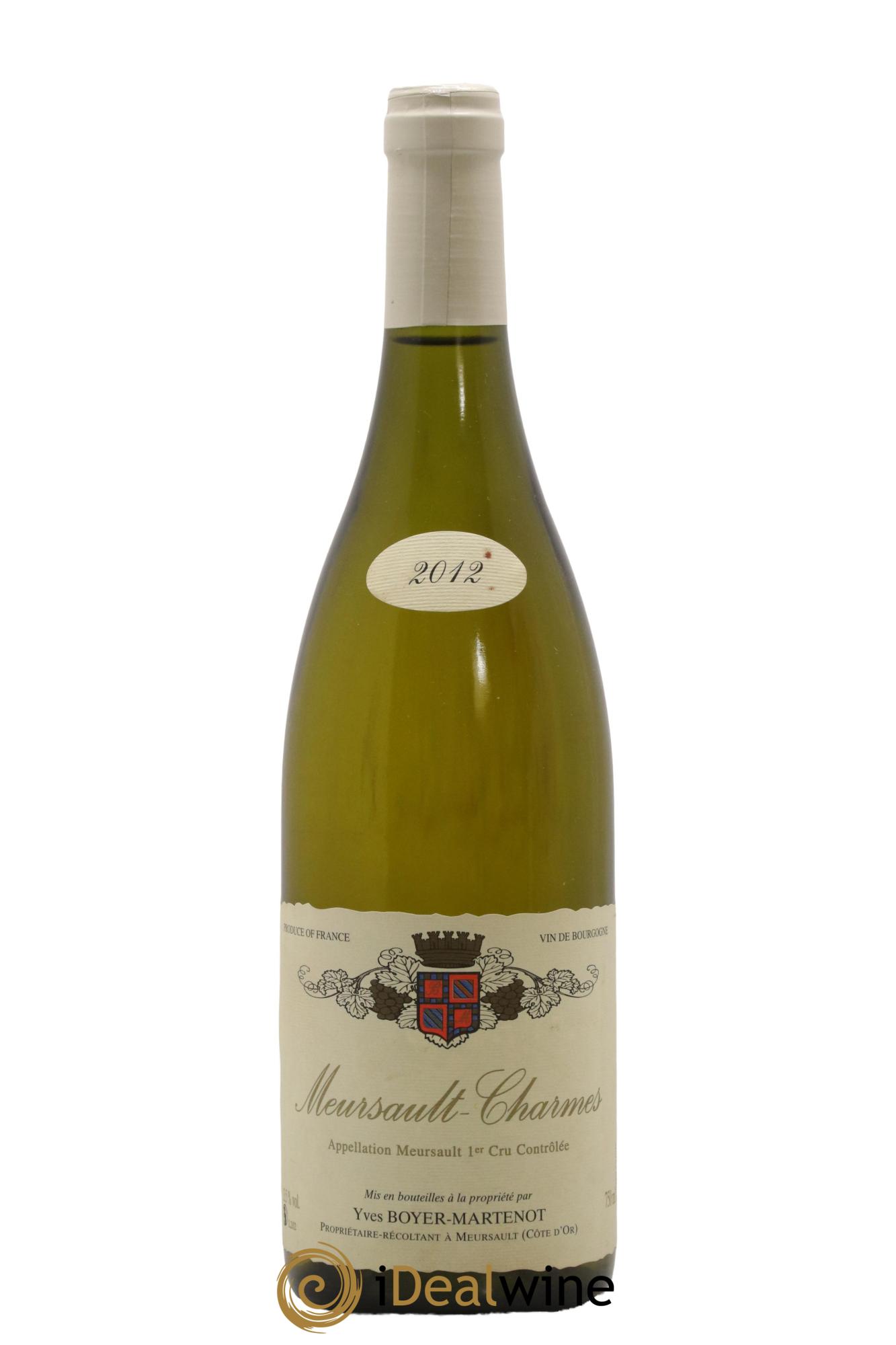 Meursault 1er Cru Charmes Boyer-Martenot Charmes Boyer Martenot 2012 - Lot de 1 bouteille - 0