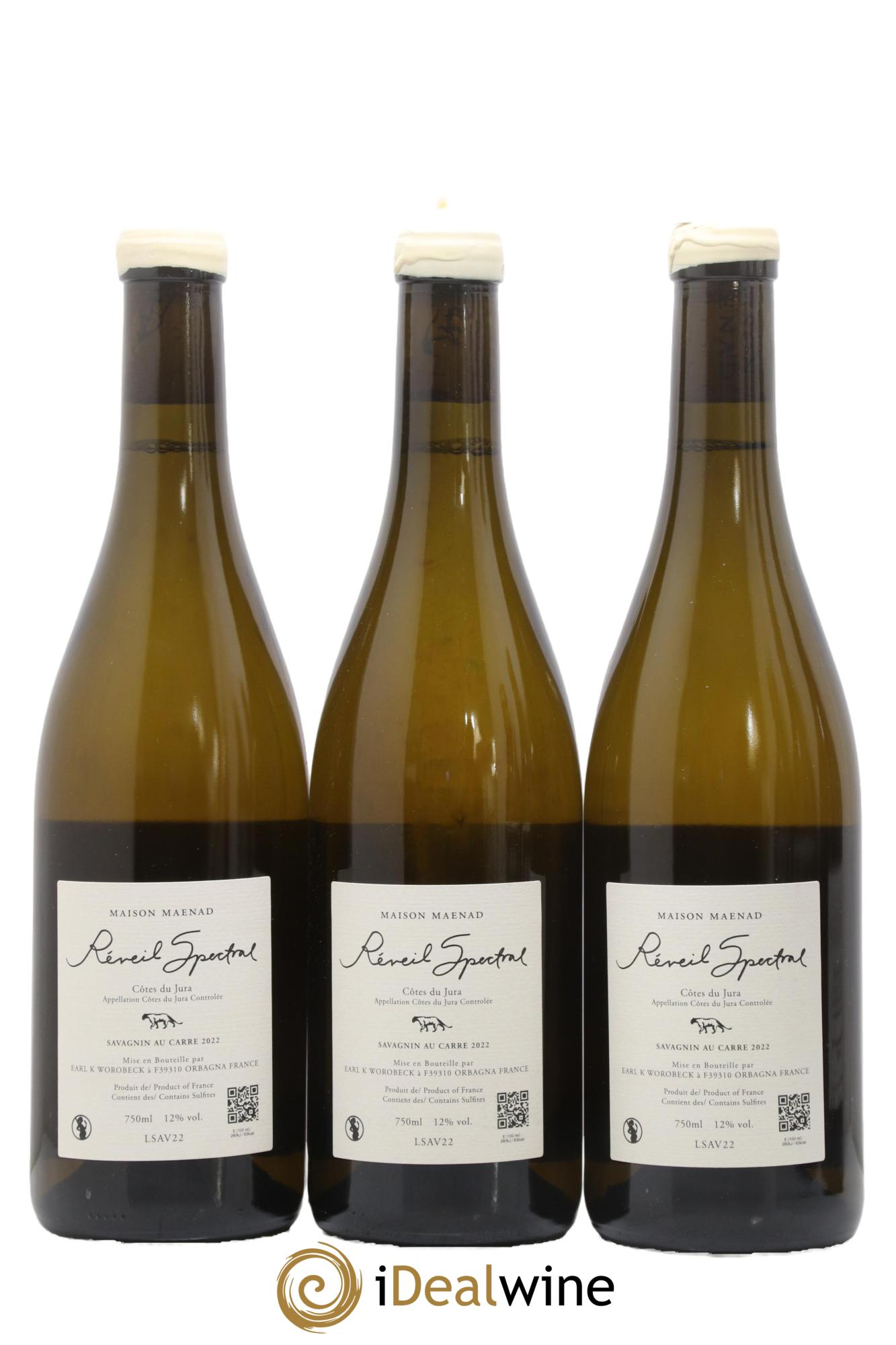 Côtes du Jura Savagnin Reveil Spectral Maison Maenad 2022 - Lot de 3 bouteilles - 1
