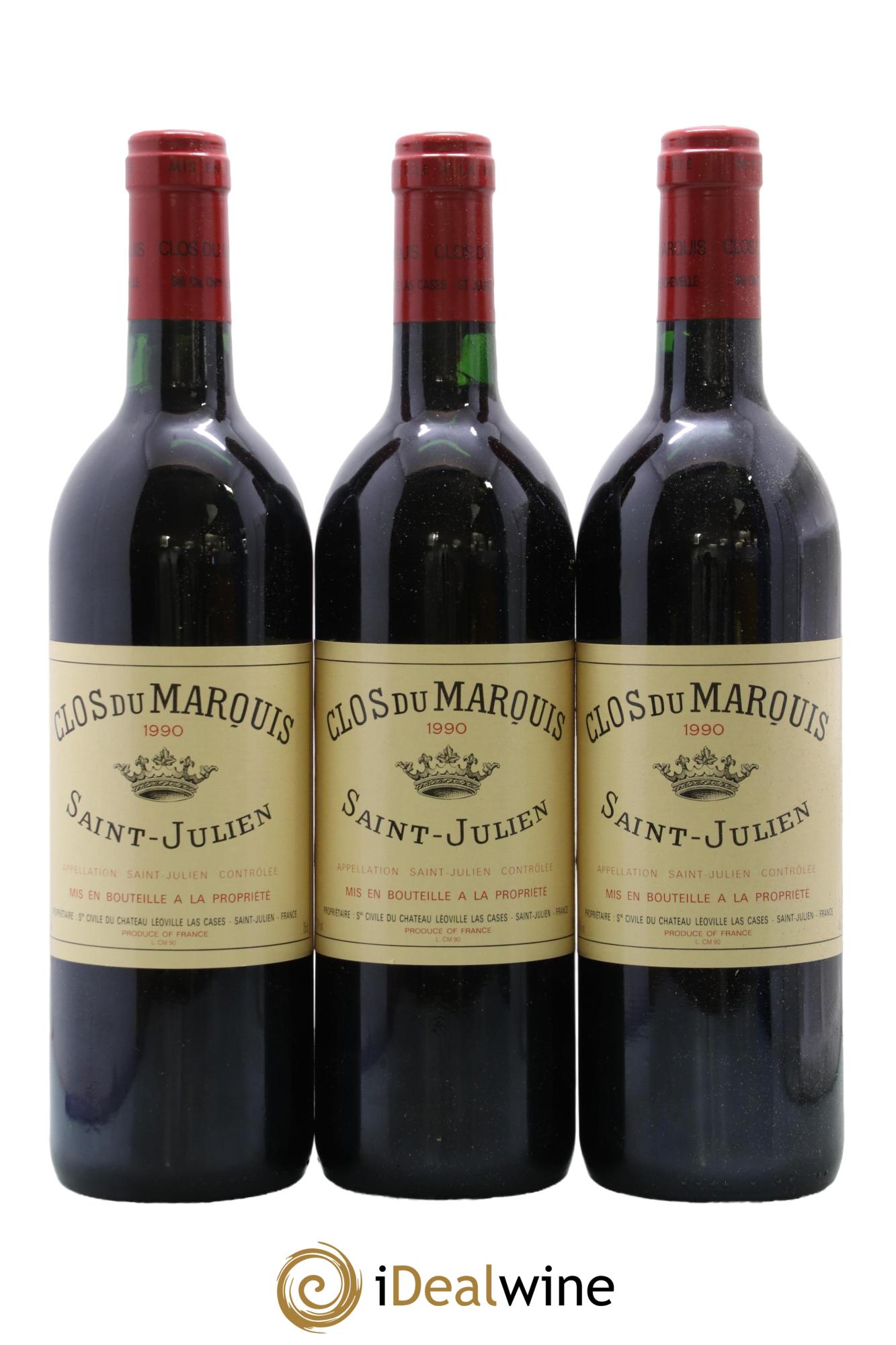 Clos du Marquis 1990 - Lot de 3 bouteilles - 0
