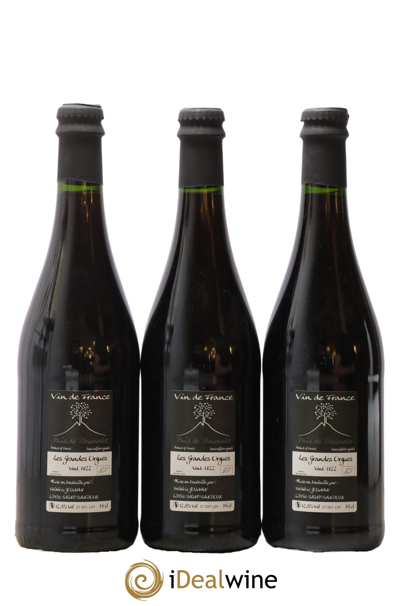 Vin de France Les Grandes Orgues Vignoble de l'Arbre Blanc  2018 - Lot de 3 bouteilles - 1