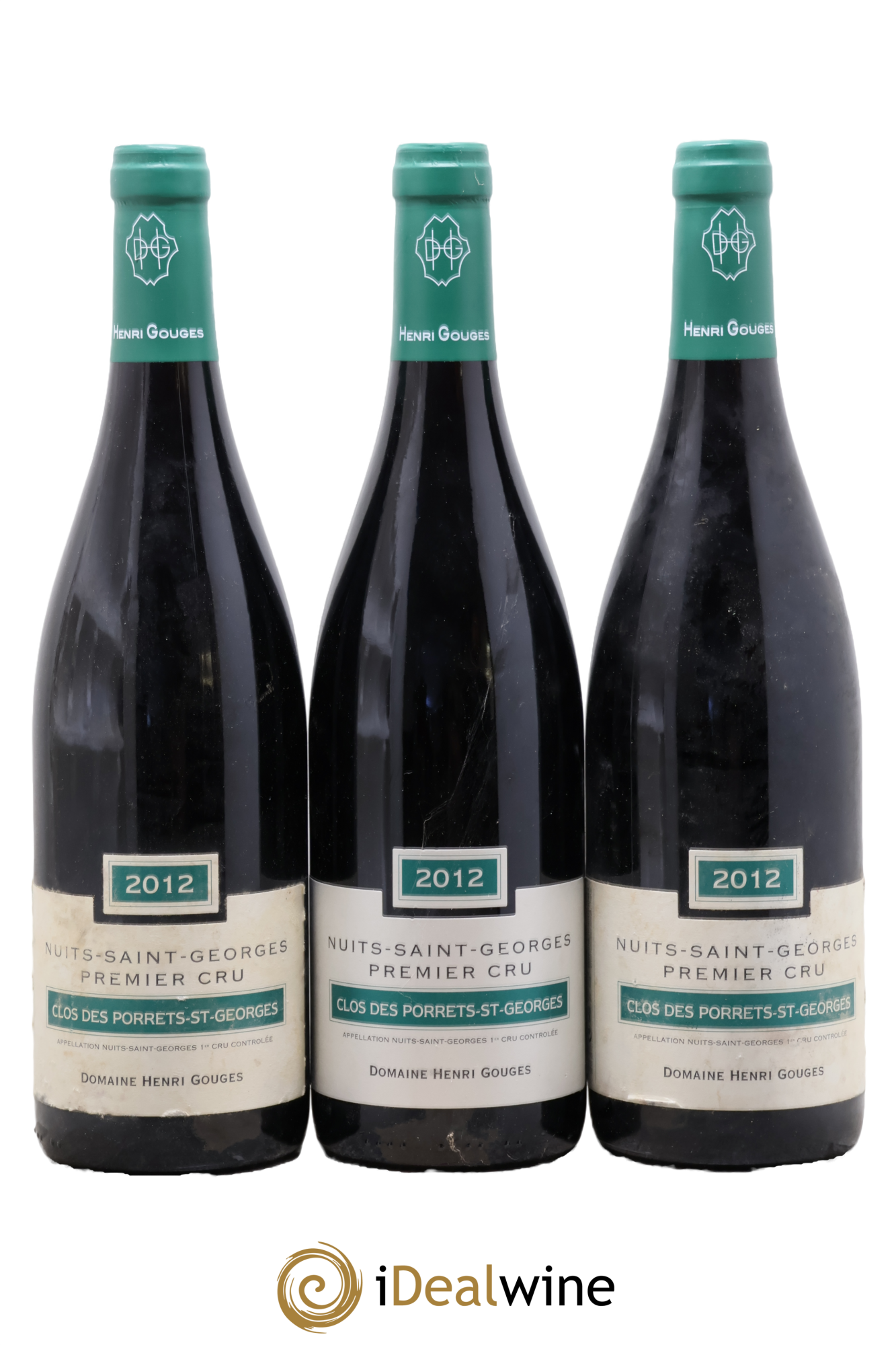 Nuits-Saint-Georges 1er Cru Clos des Porrets St Georges Henri Gouges 2012 - Lot de 3 bouteilles - 0