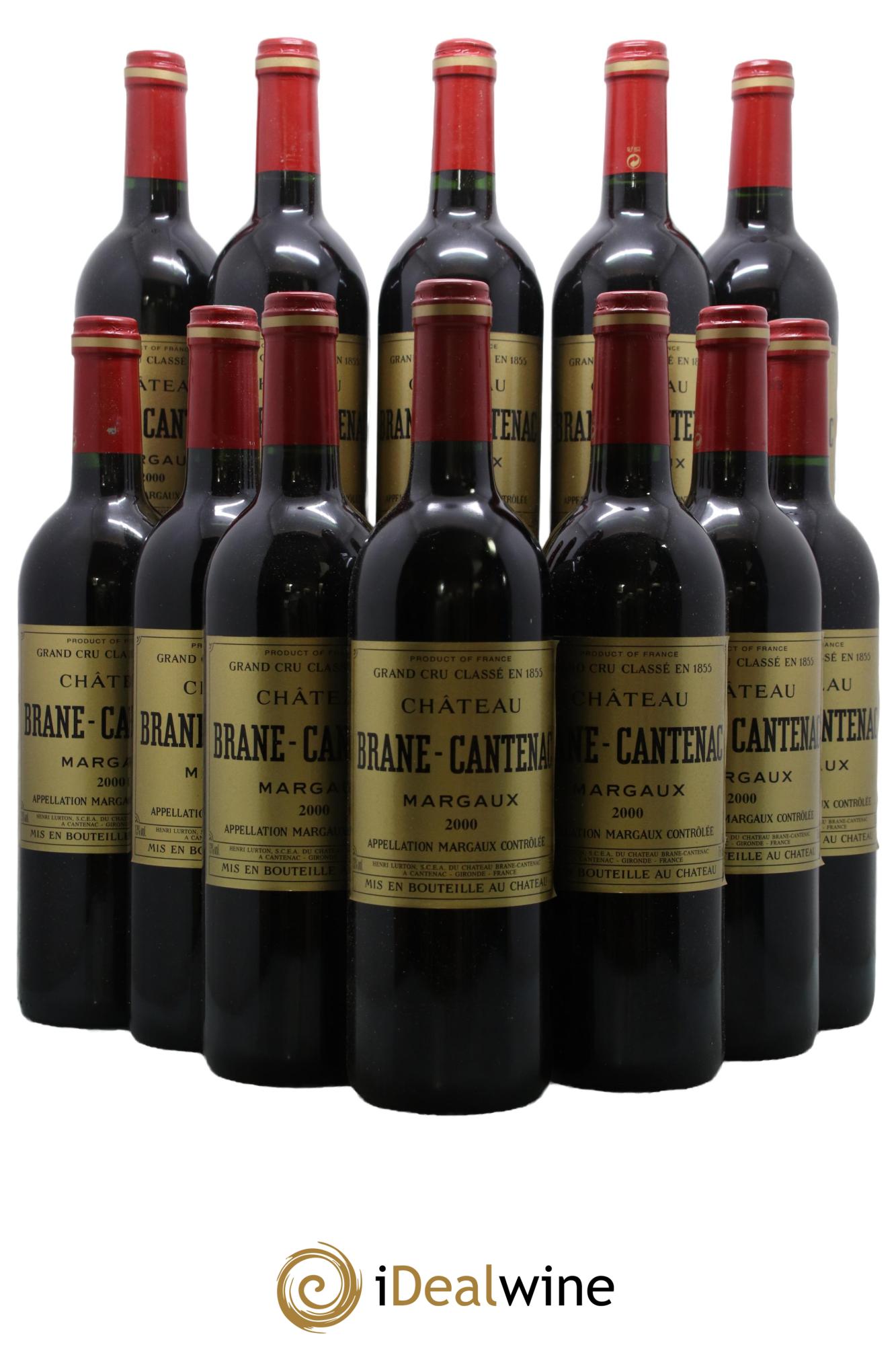 Château Brane Cantenac 2ème Grand Cru Classé 2000 - Lot de 12 bouteilles - 0