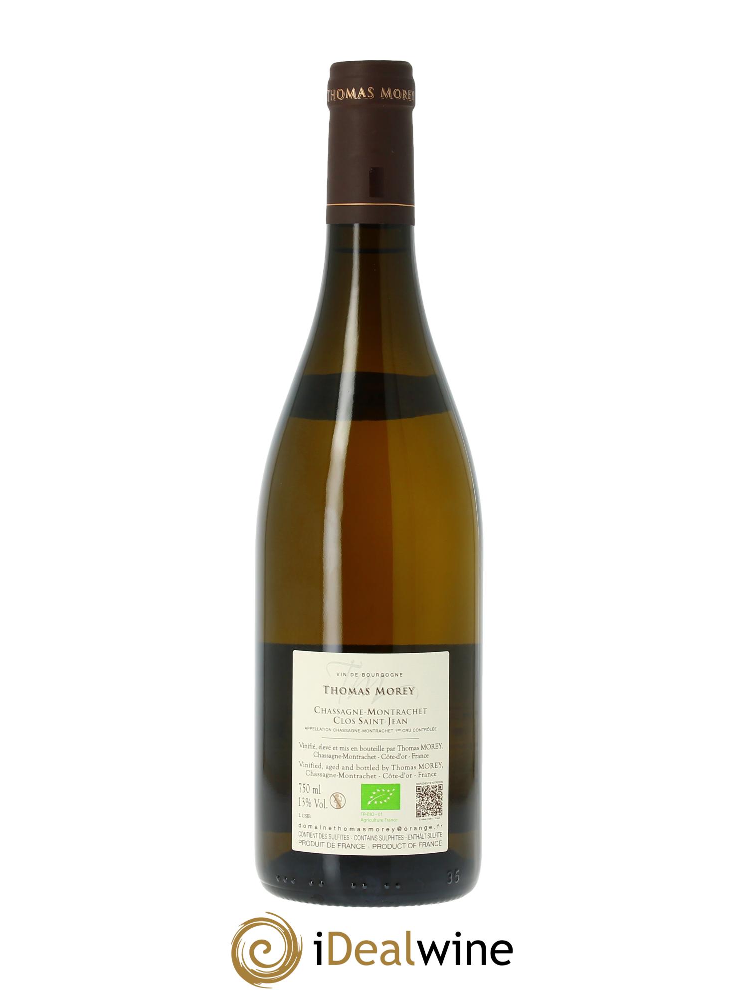 Chassagne-Montrachet 1er Cru Clos Saint-Jean Thomas Morey  2024 - Lot de 1 bouteille - 1