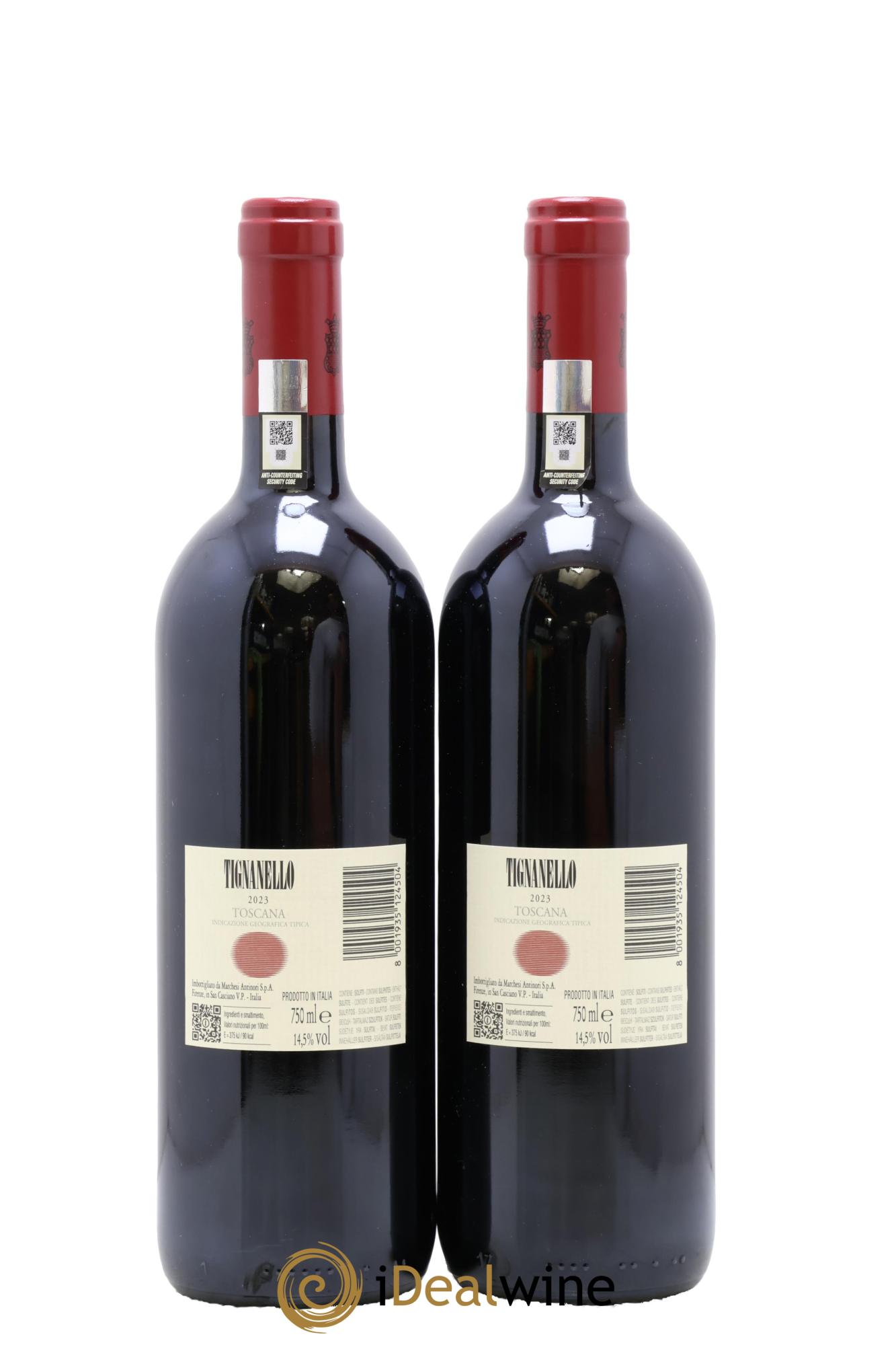 Toscana IGT Tignanello Tenuta Tignanello - Marchesi Antinori 2023 - Lot de 2 bouteilles - 1